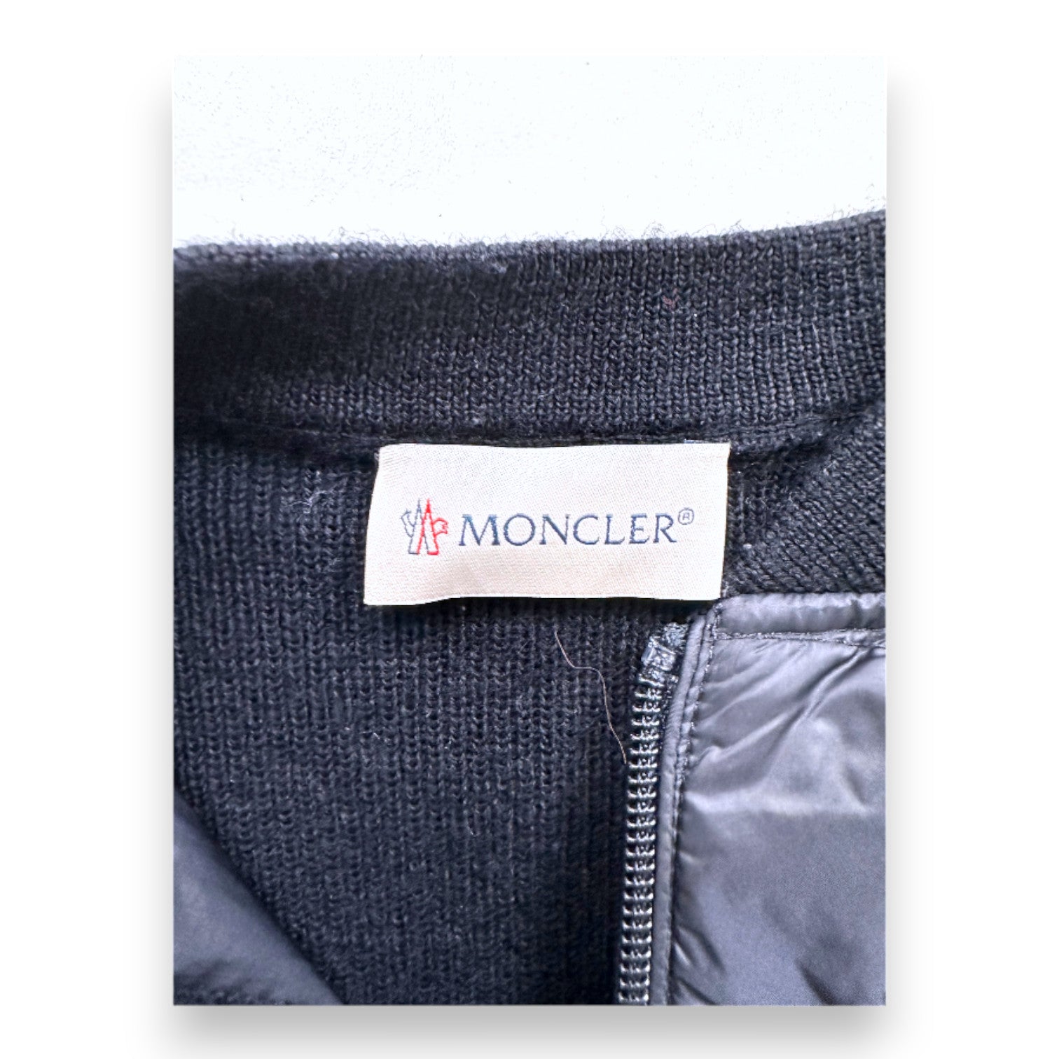 MONCLER - Veste bimatière noire - 2 ans