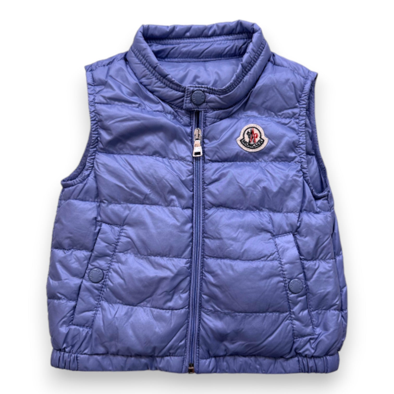 MONCLER - Doudoune sans manches bleu ciel - 9 mois