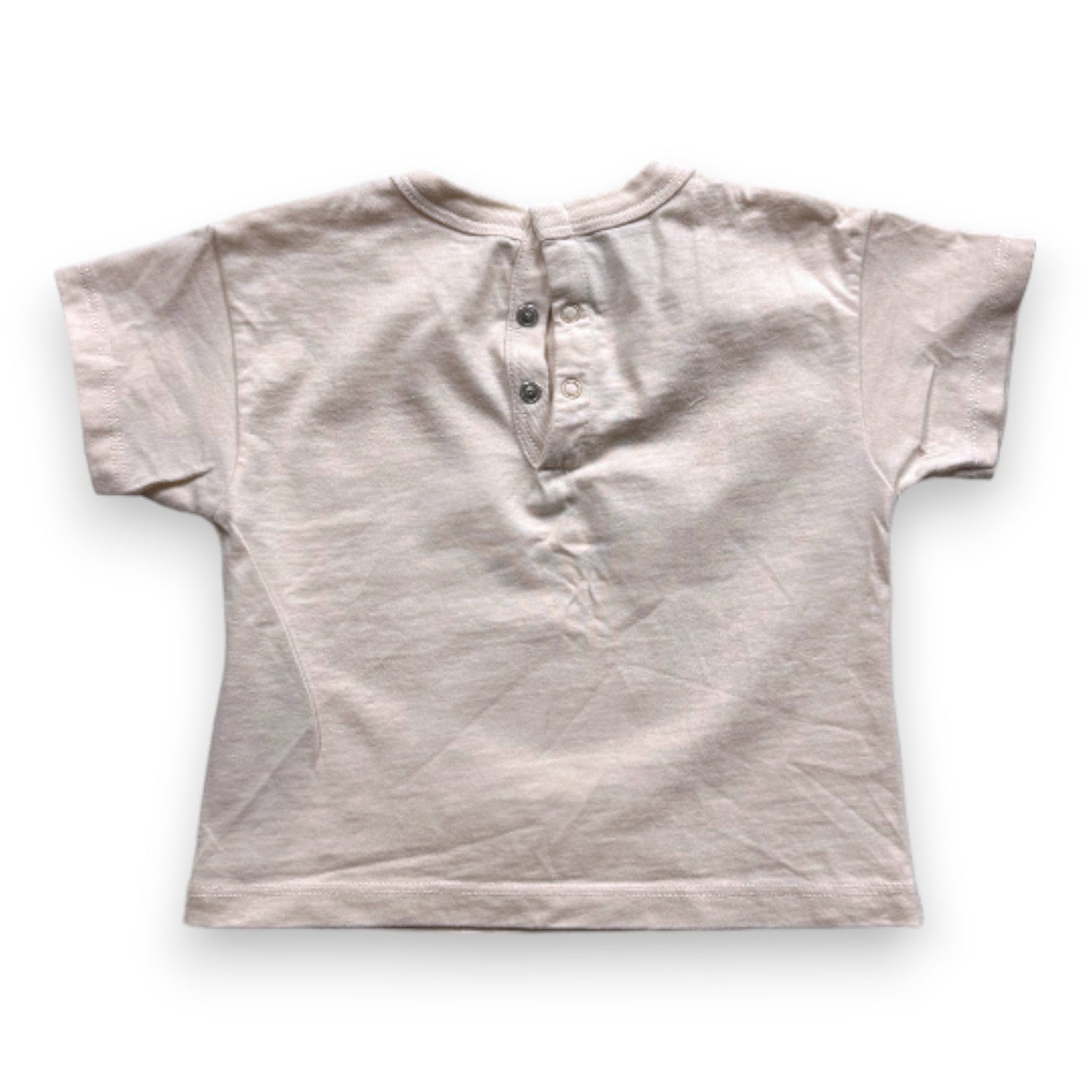 PETIT BATEAU - T-shirt beige avec imprimé - 6 mois