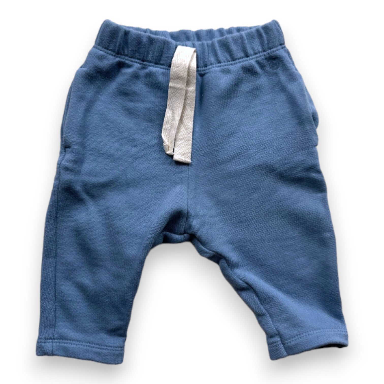 PETIT BATEAU - Pantalon bleu effet jogging - 3 mois