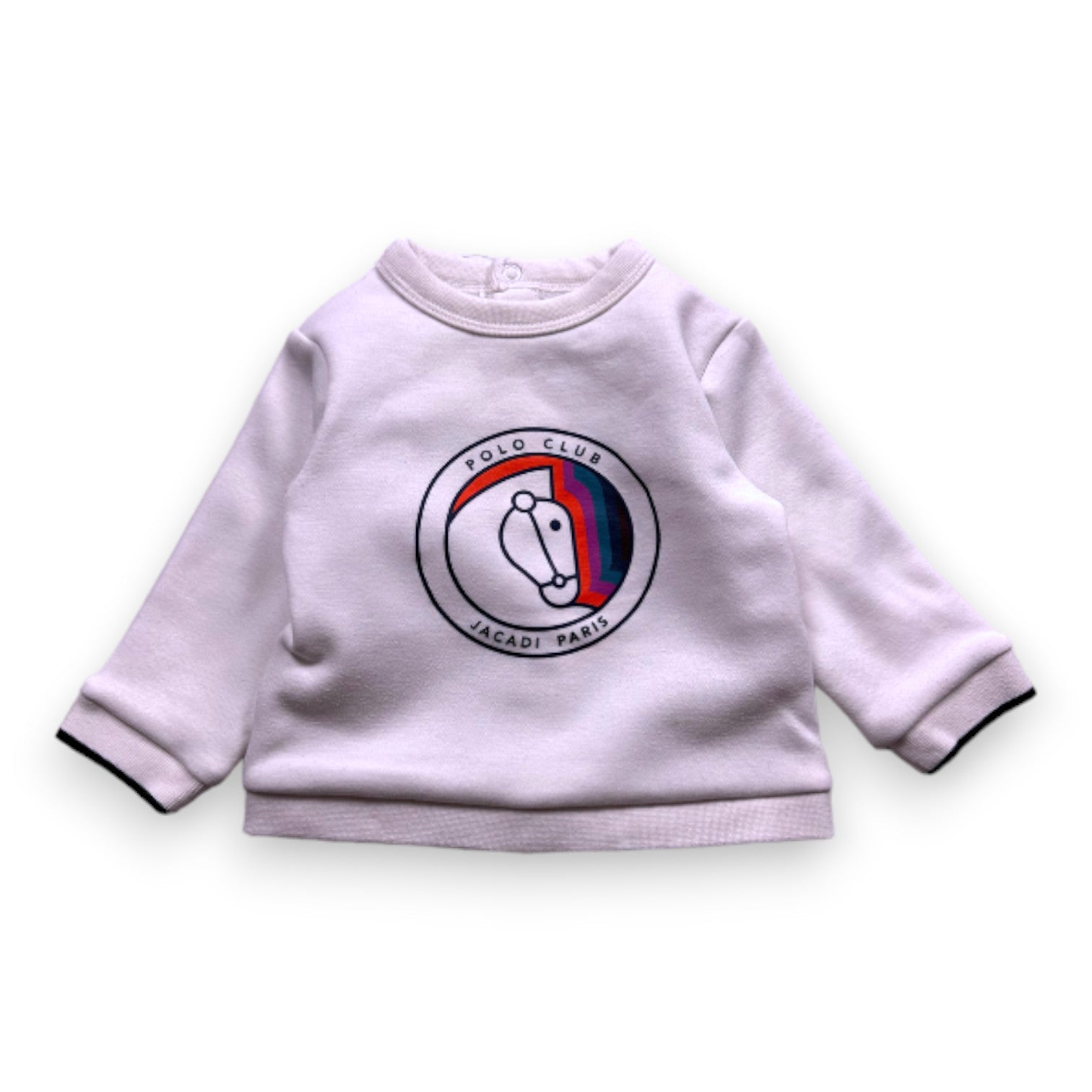 JACADI - sweat blanc avec imprimé - 6 mois