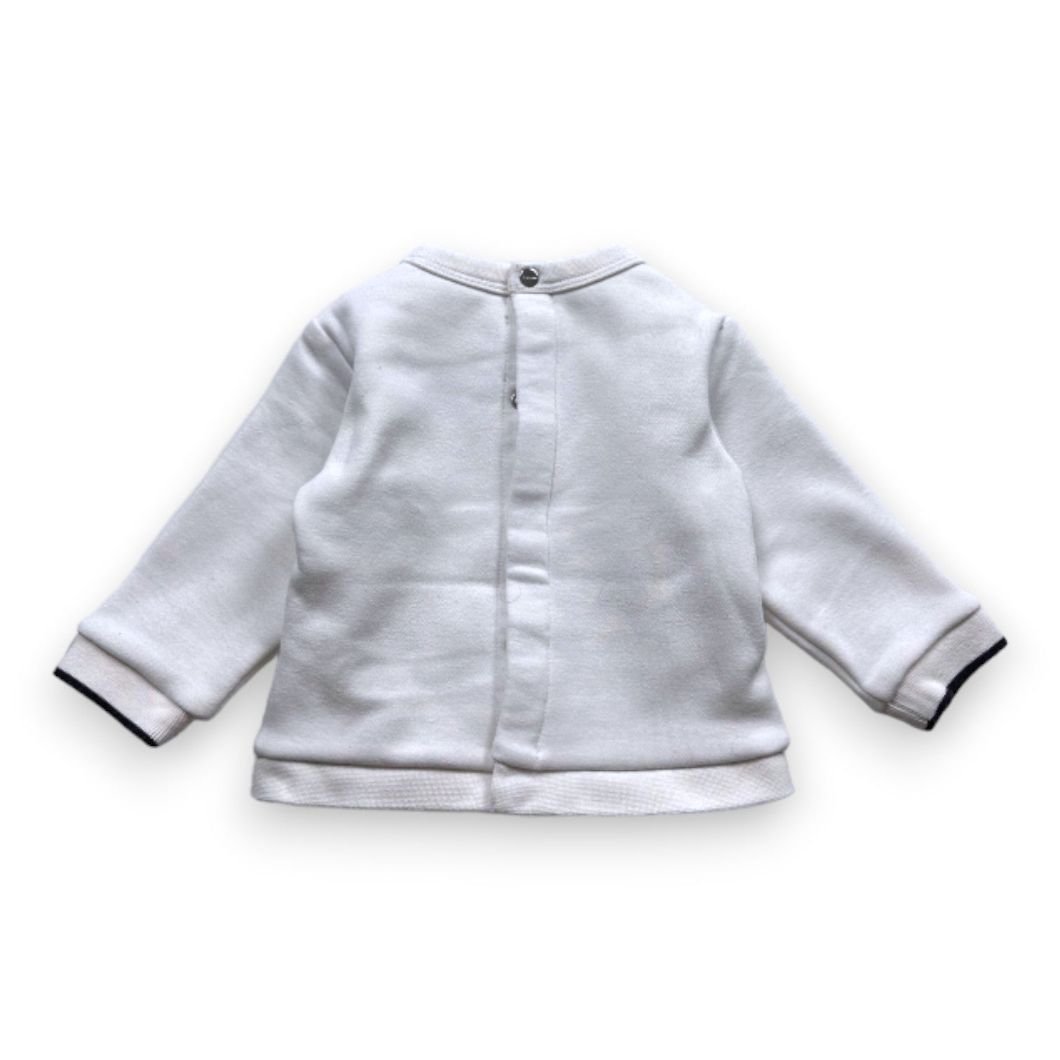 JACADI - sweat blanc avec imprimé - 6 mois