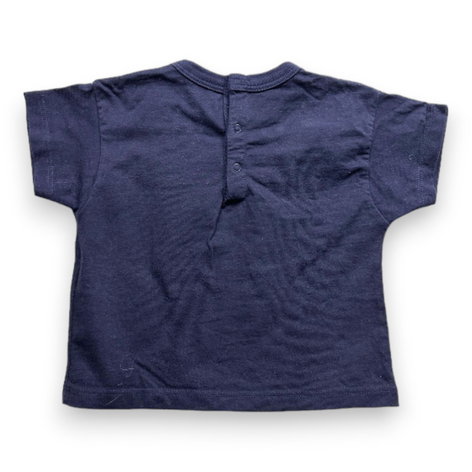 PETIT BATEAU - T-shirt bleu marine avec imprimé - 6 mois