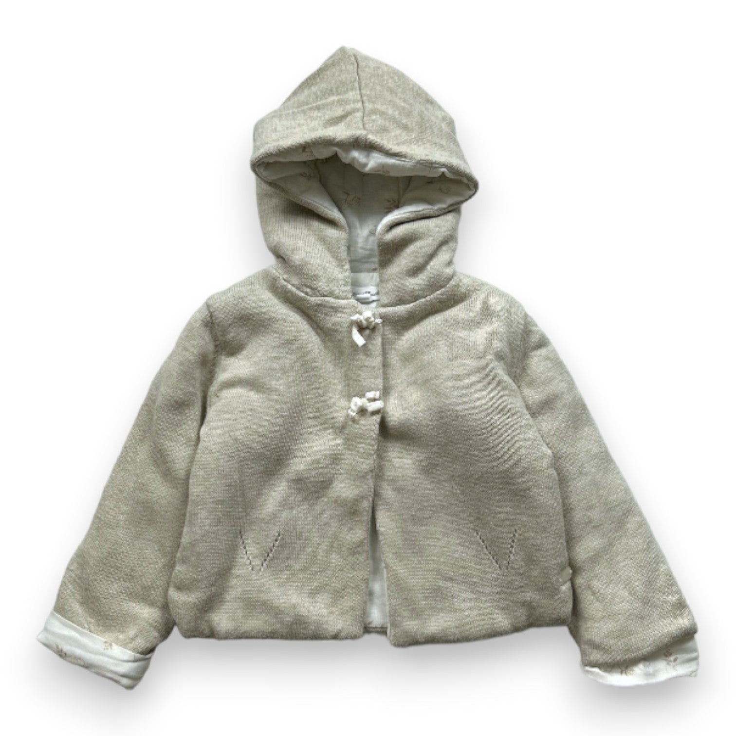 TARTINE & CHOCOLAT - Veste en lin beige - 2 ans