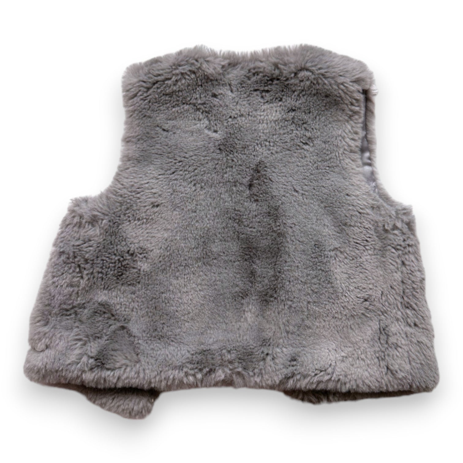 TARTINE & CHOCOLAT - Gilet sans manche gris en fourrure - 12 mois