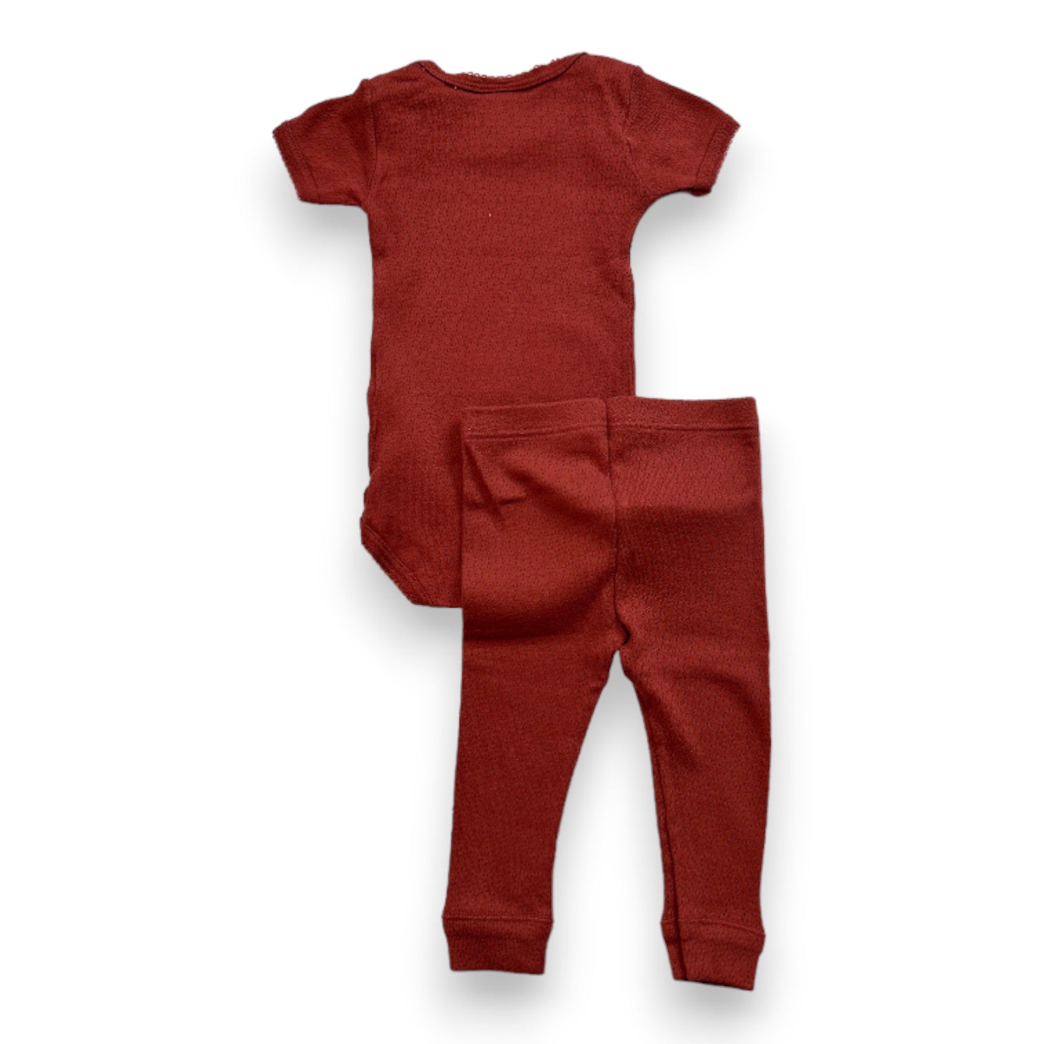 PETIT BATEAU - Ensemble body et legging marron - 6 mois