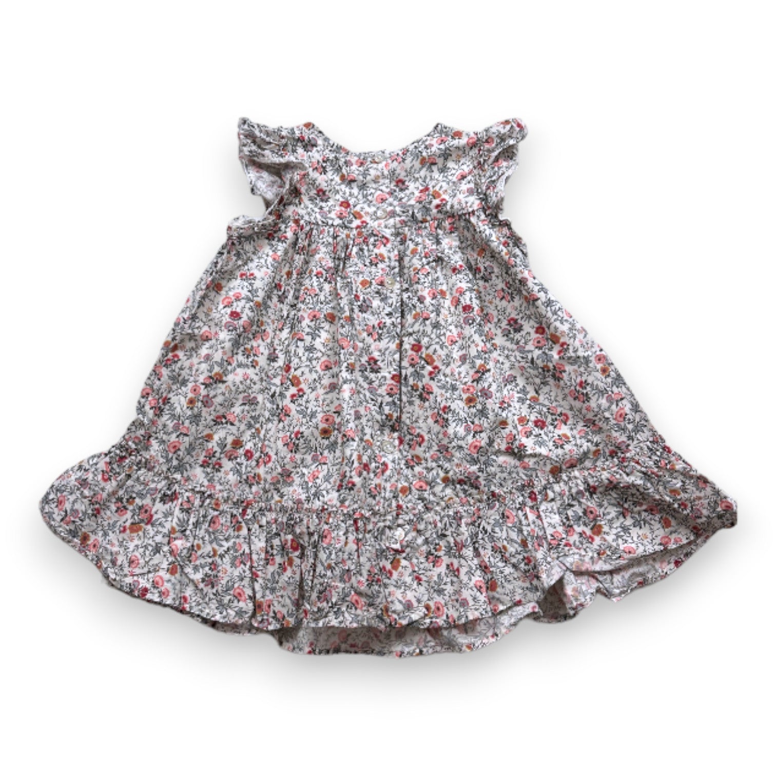 TARTINE & CHOCOLAT - Robe blanche à fleurs - 2 ans