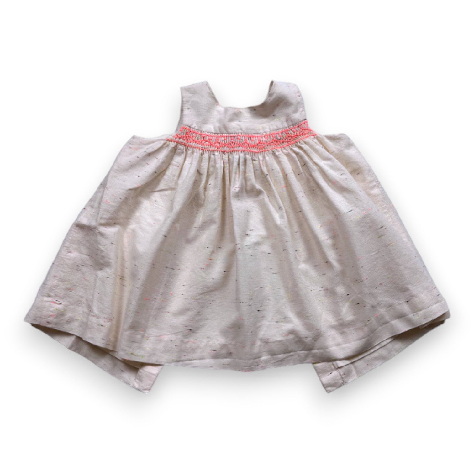 BONPOINT - Robe beige avec broderies - 6 mois