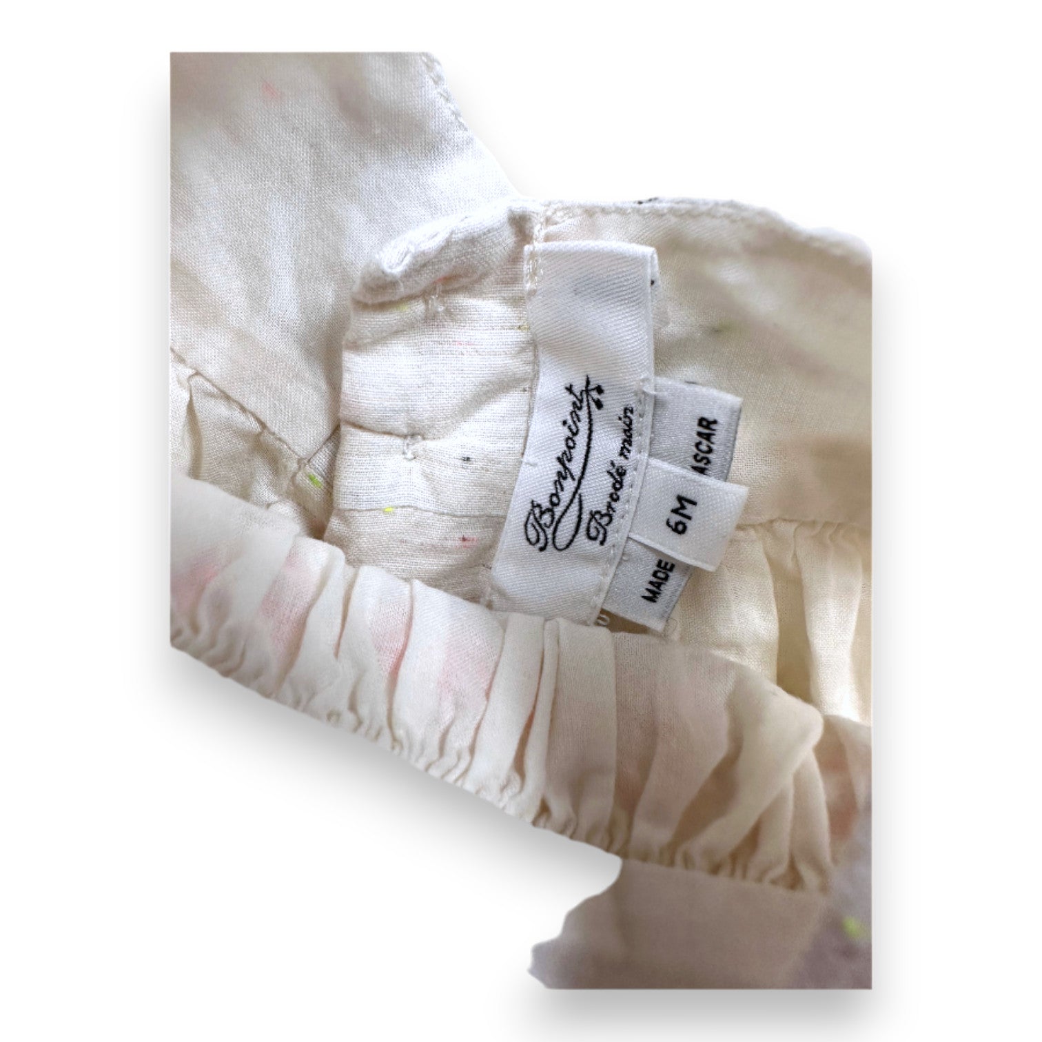 BONPOINT - Robe beige avec broderies - 6 mois