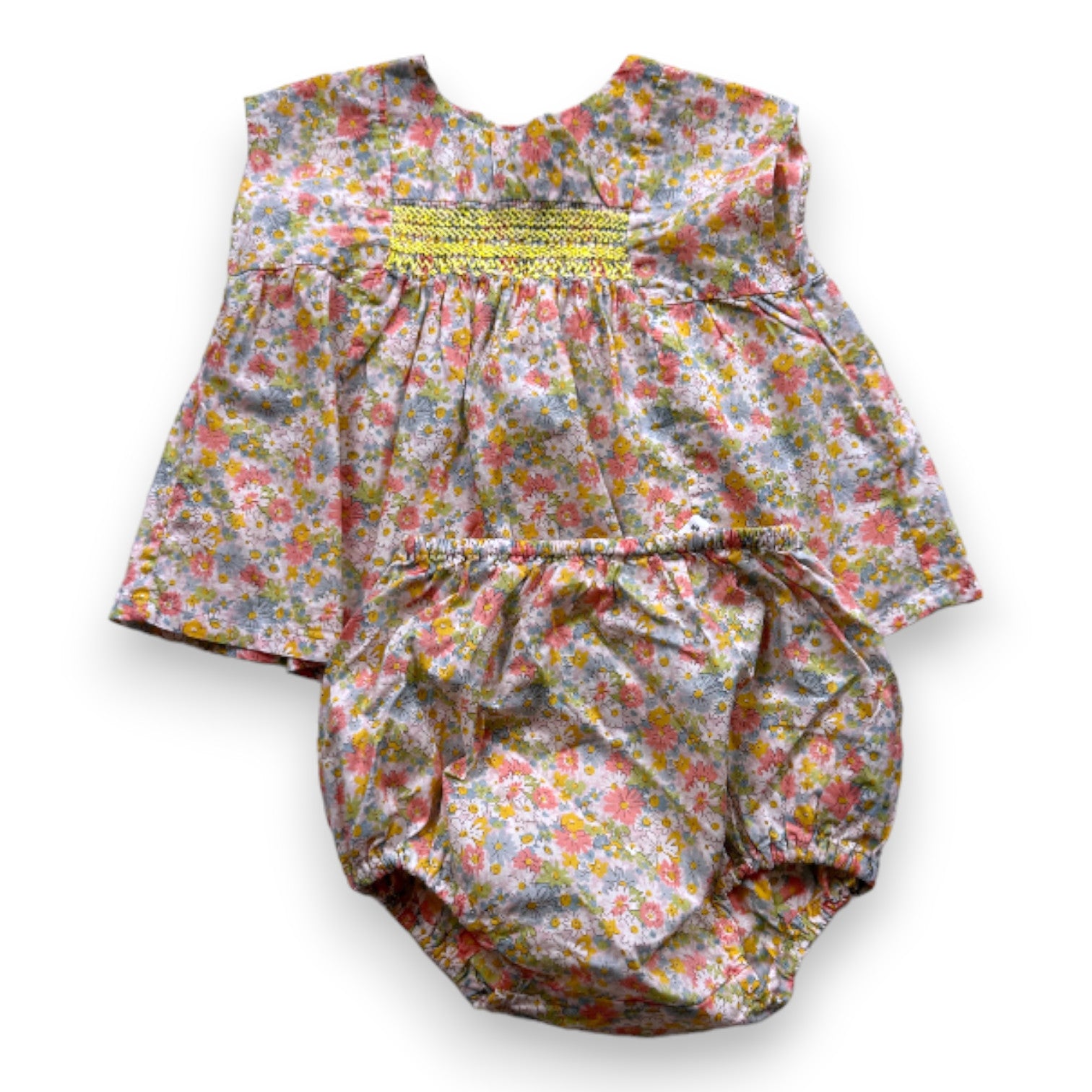 BONPOINT - Ensemble robe et bloomer à fleurs multicolores - 6 mois