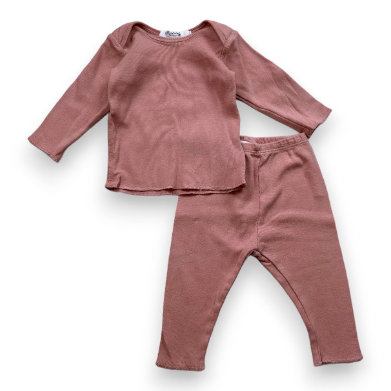 BONPOINT - Ensemble t-shirt et legging rose - 3 mois