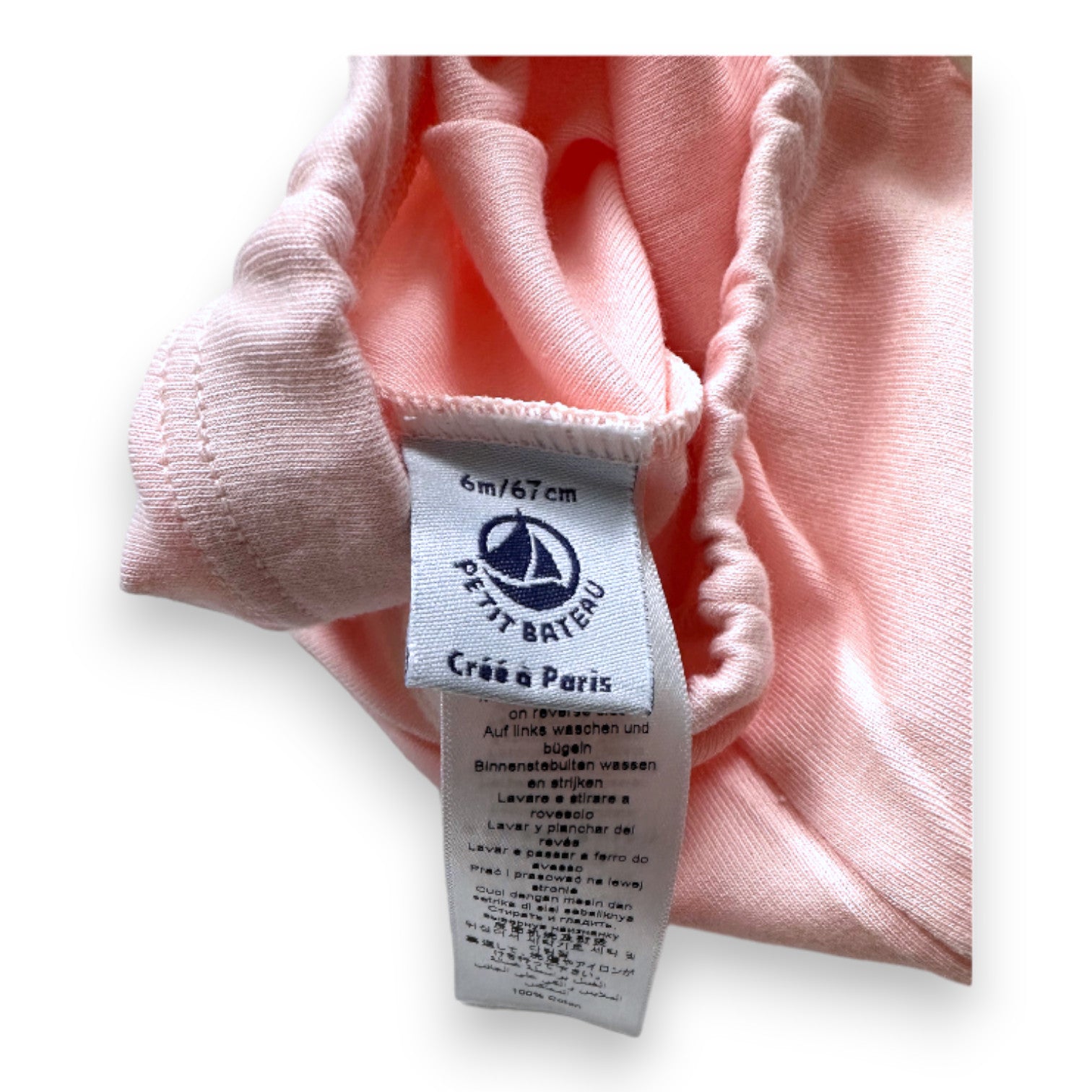 PETIT BATEAU - Short rose - 6 mois