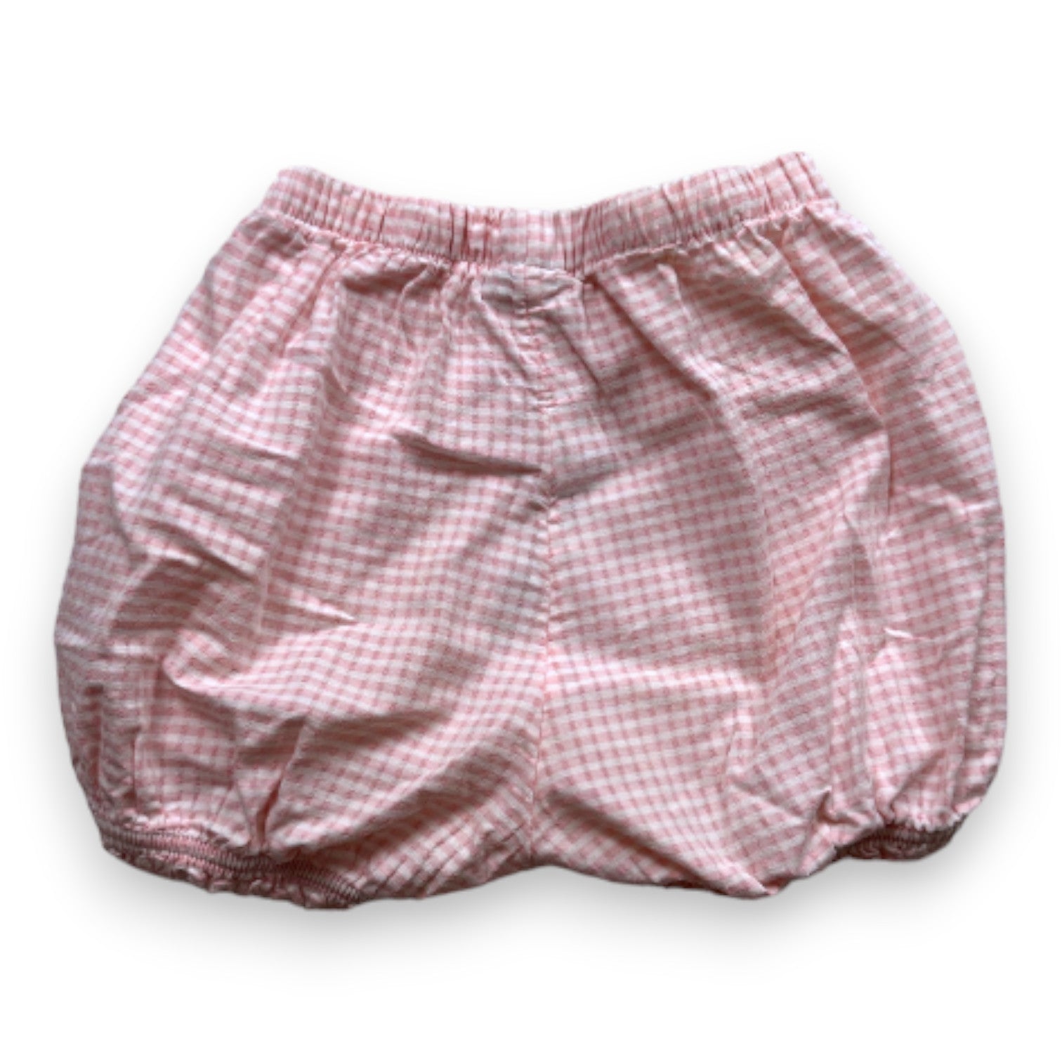 PETIT BATEAU - Short blanc et rose vichy - 6 mois