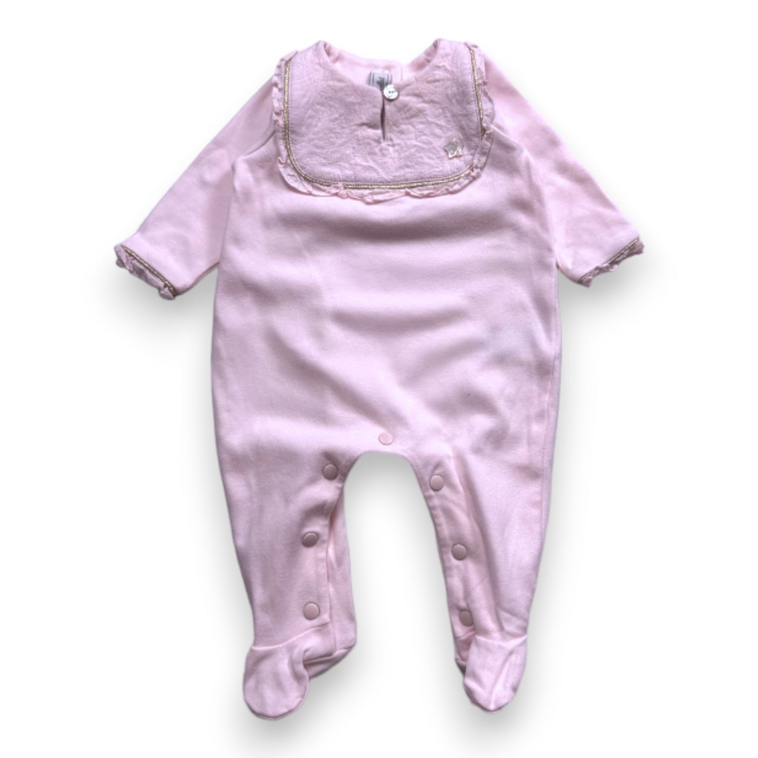 TARTINE & CHOCOLAT - Pyjama rose avec broderies - 3 mois