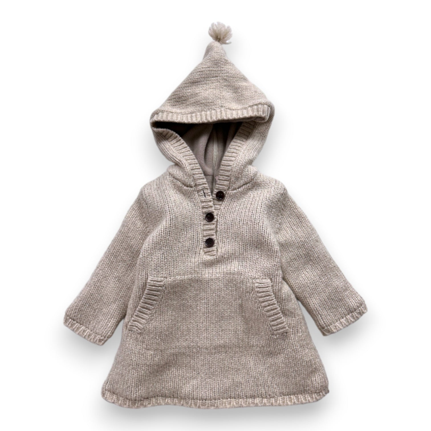 BONPOINT - Burnou en laine beige - 3 mois