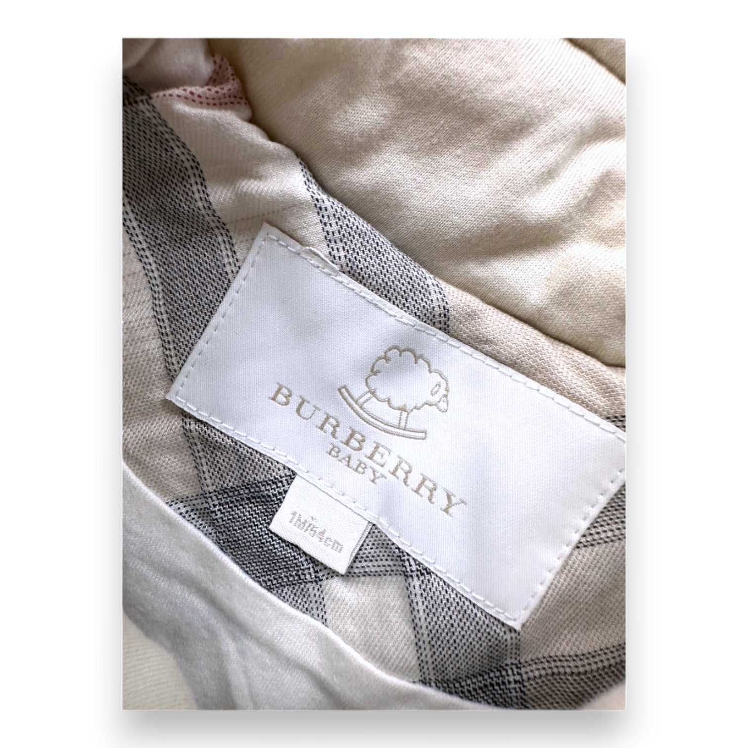 BURBERRY - Veste matelassée beige - 1 mois