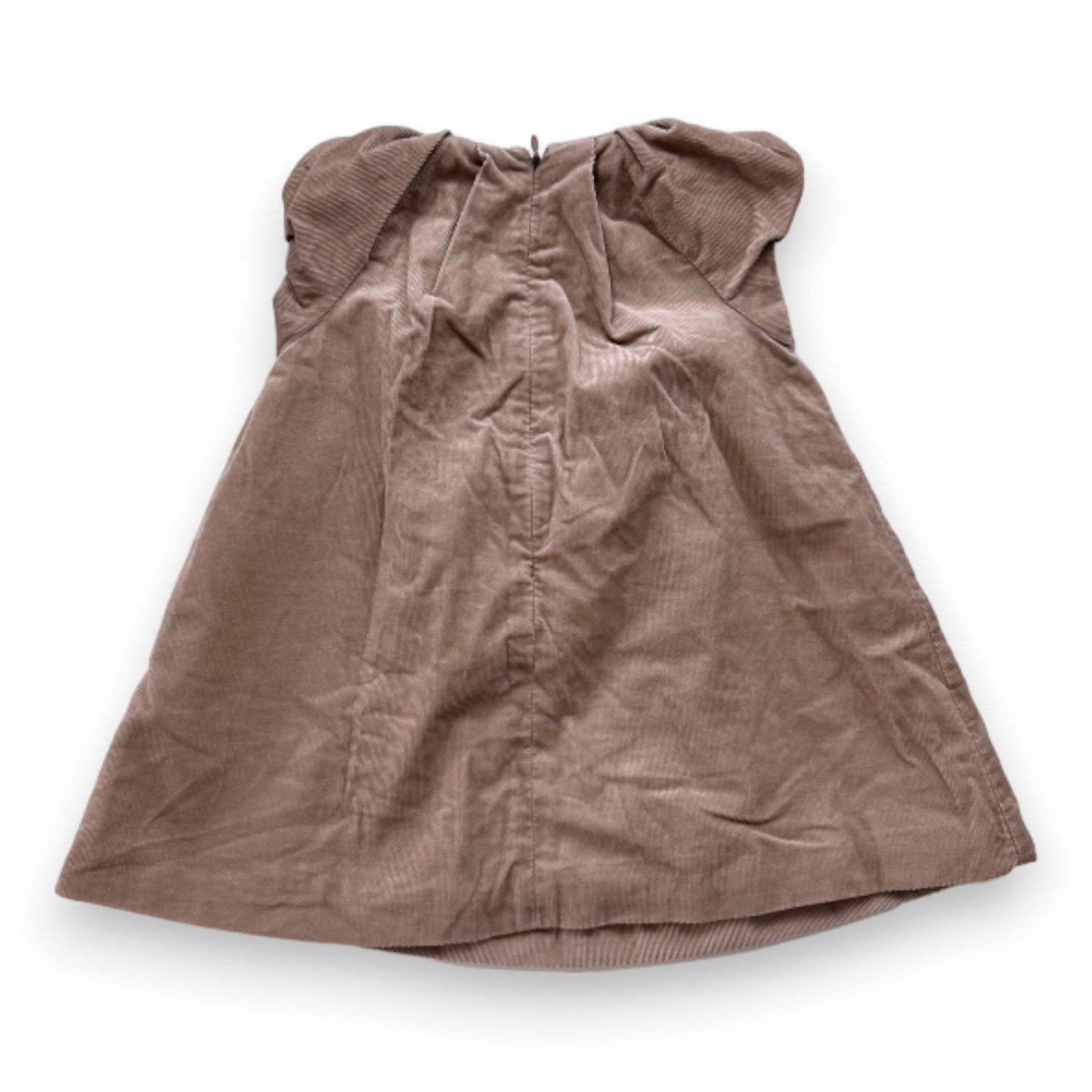 BABY DIOR - Robe marron à manches courtes avec broderies - 12 mois