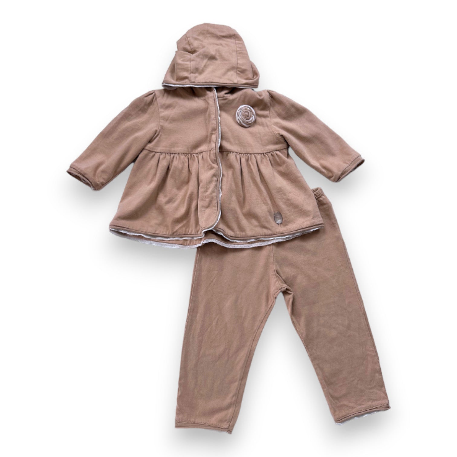 BABY DIOR - Ensemble pantalon et gilet marron - 9 mois