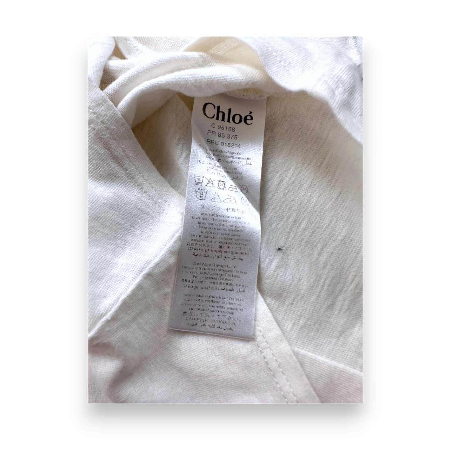 CHLOE - T-shirt à manches longues blanc avec imprimé - 1 mois