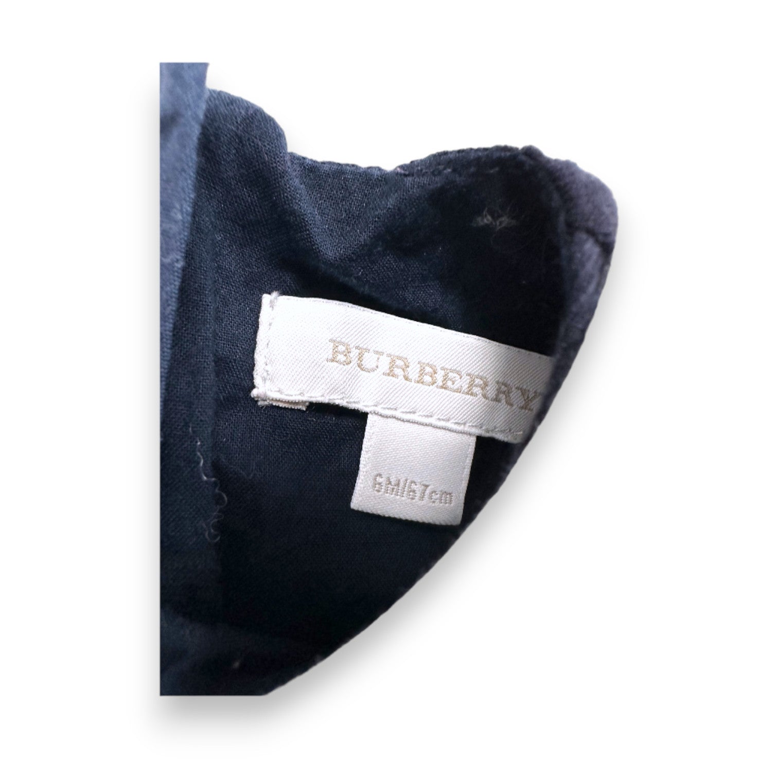 BURBERRY - Robe bleu marine et blanche - 6 mois