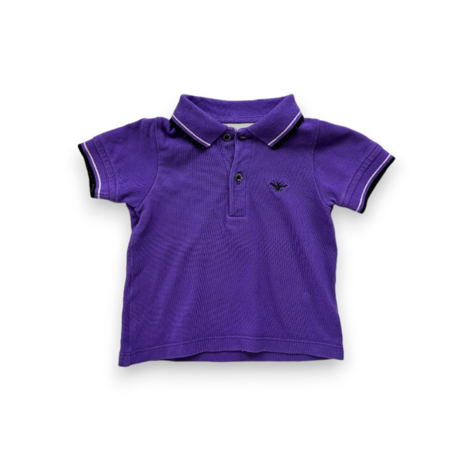 BABY DIOR - Polo violet à manches courtes - 6 mois