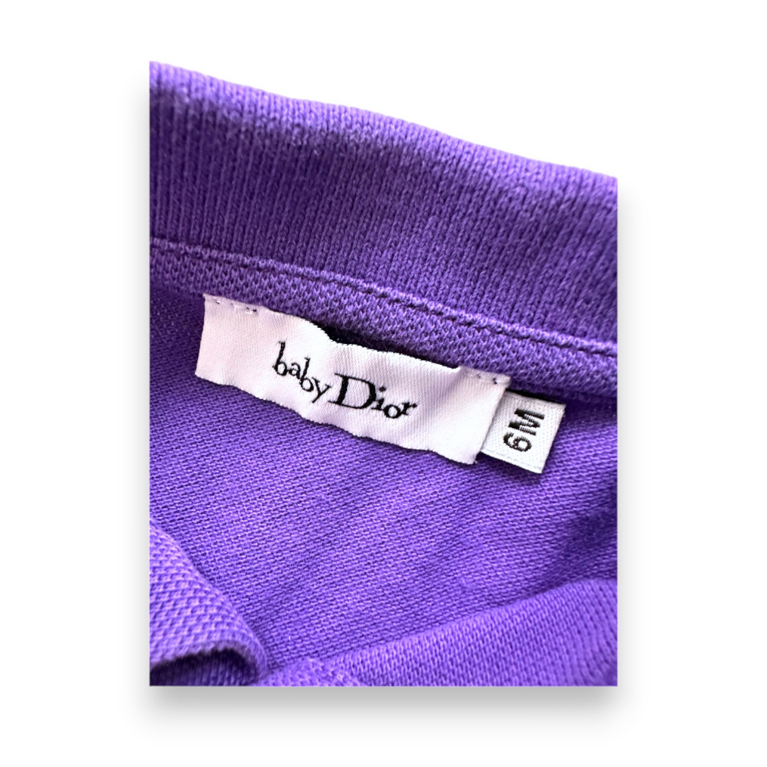 BABY DIOR - Polo violet à manches courtes - 6 mois