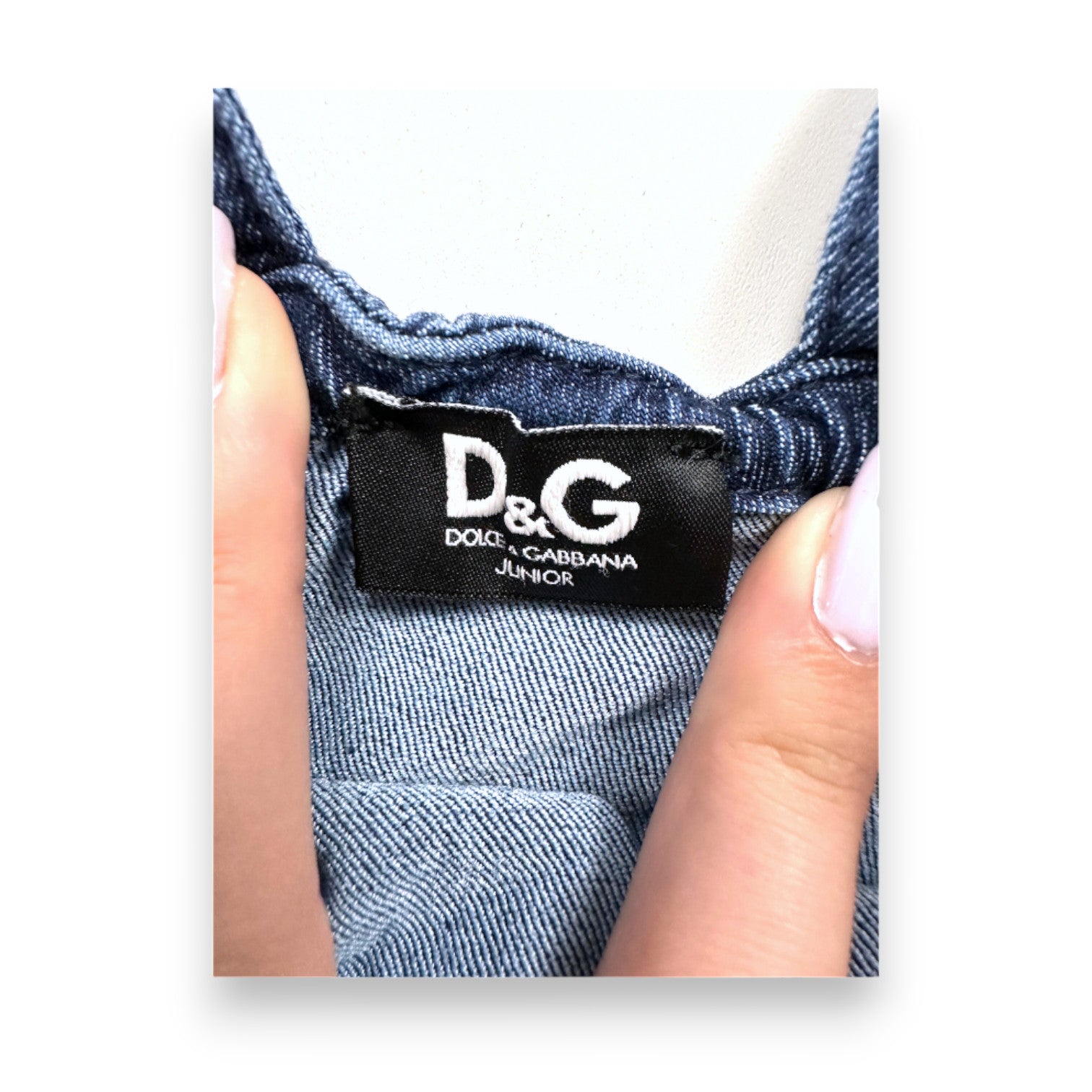 DOLCE & GABBANA - Combi-short bleue en jean - 3 mois