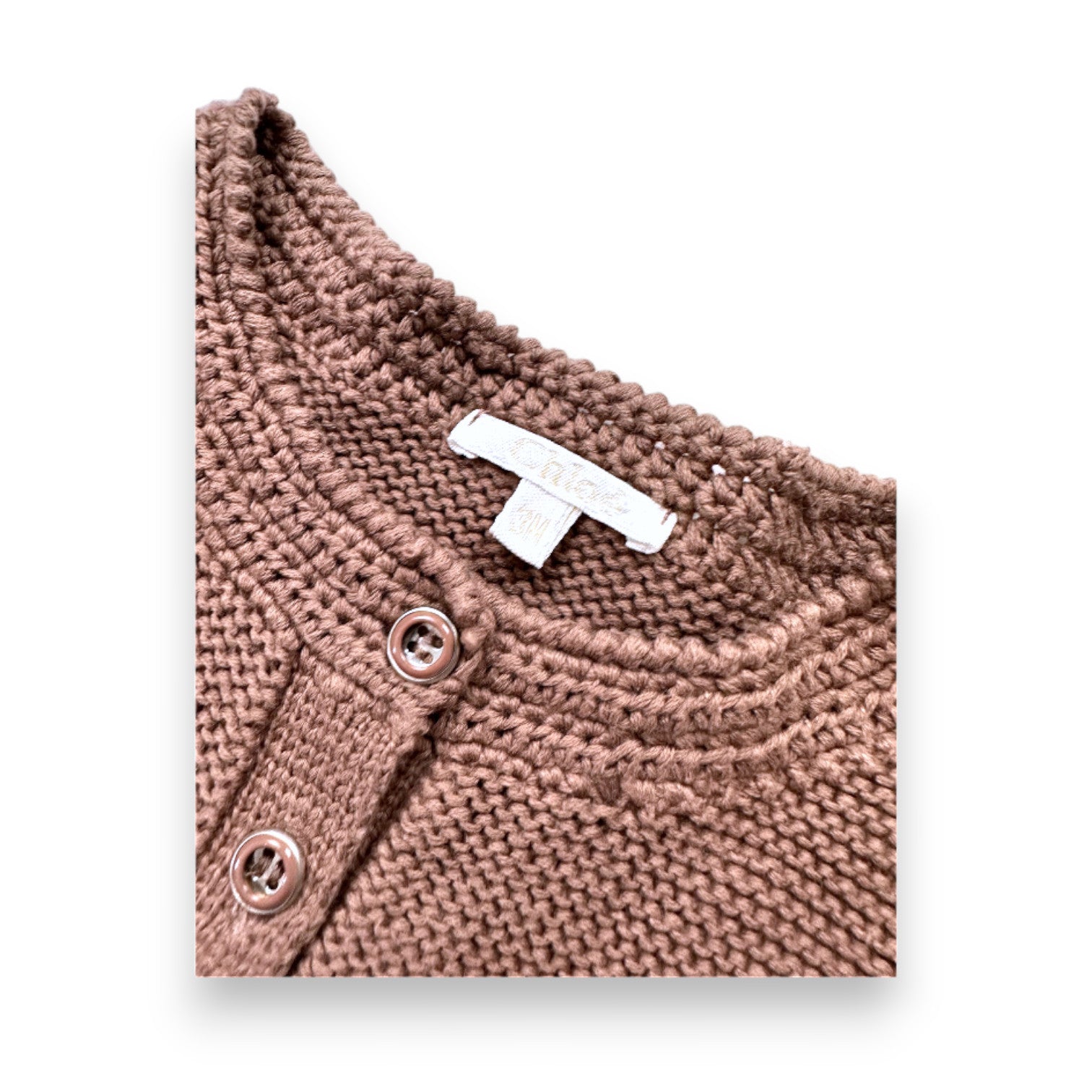 CHLOE - Cardigan marron - 3 mois