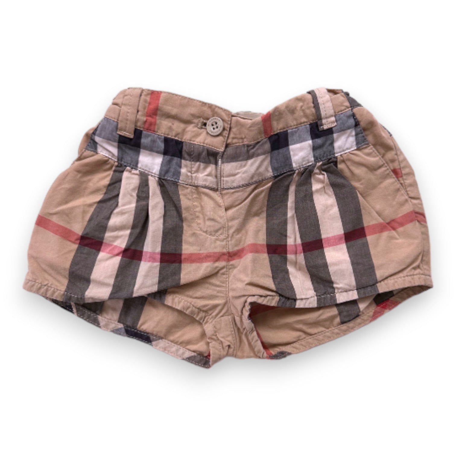 BURBERRY - Short beige imprimé check burberry - 6 mois