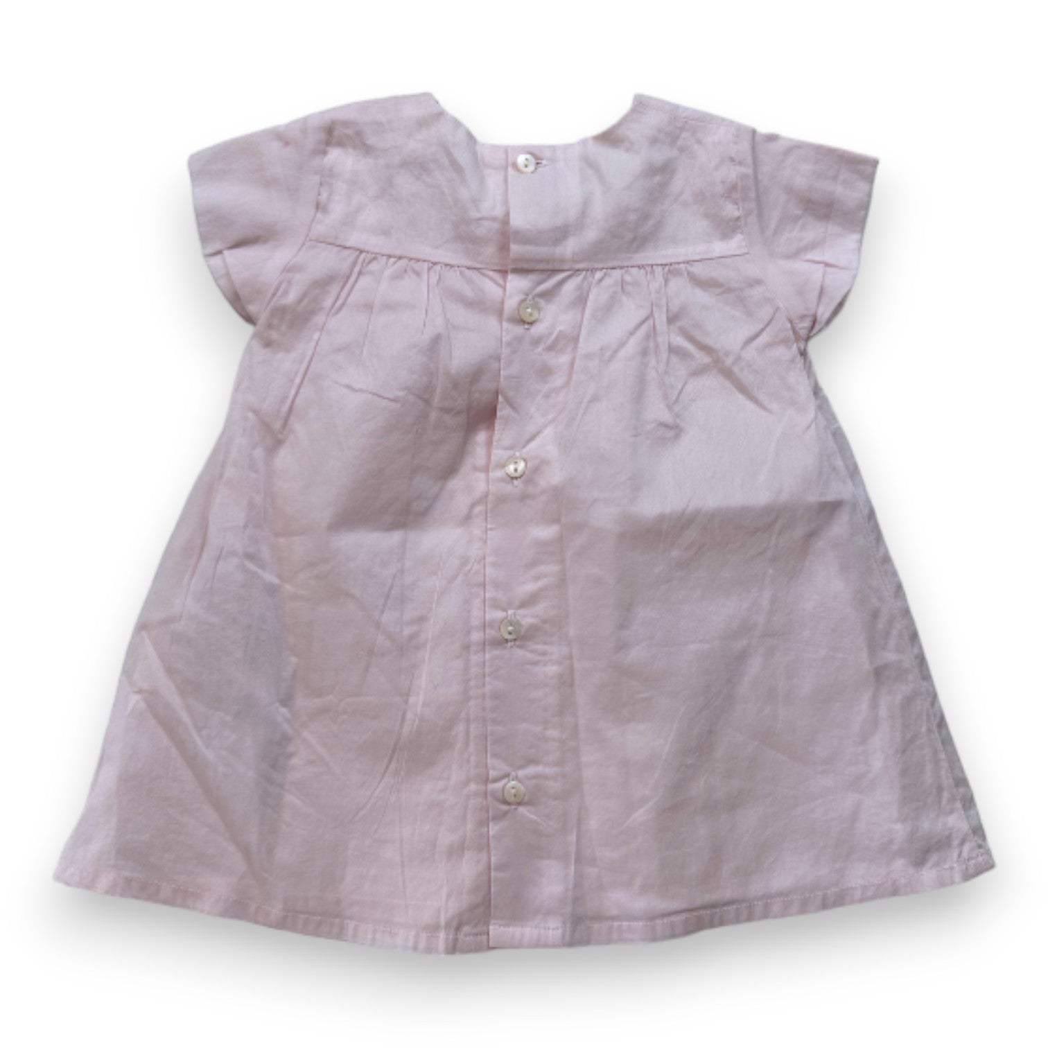 CHLOE - Robe en soie rose - 3 mois