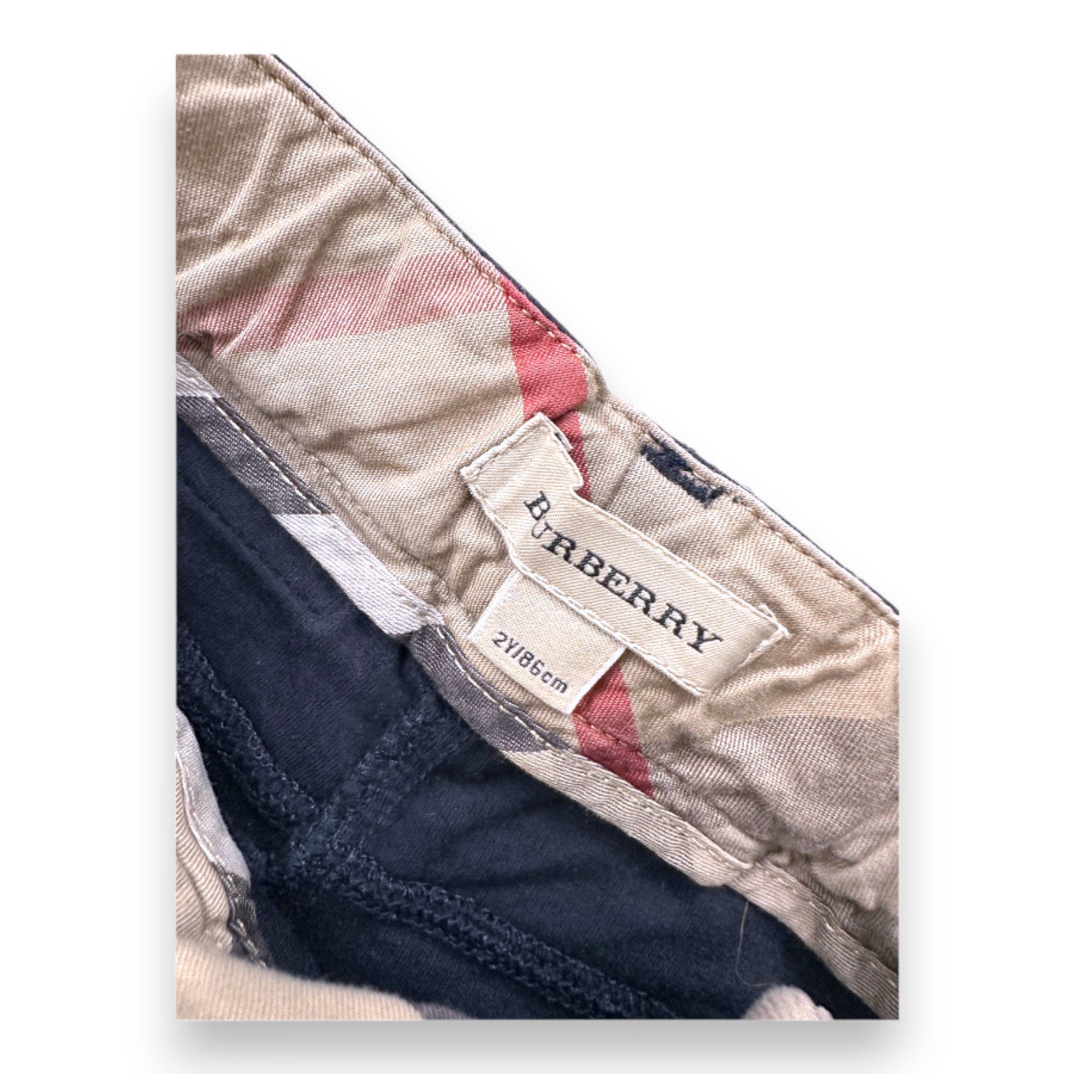 BURBERRY - pantalon bleu marine - 2 ans