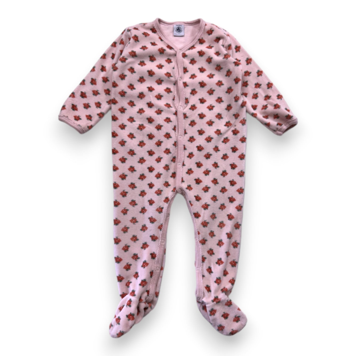 PETIT BATEAU - Pyjama rose à fleurs - 2 ans