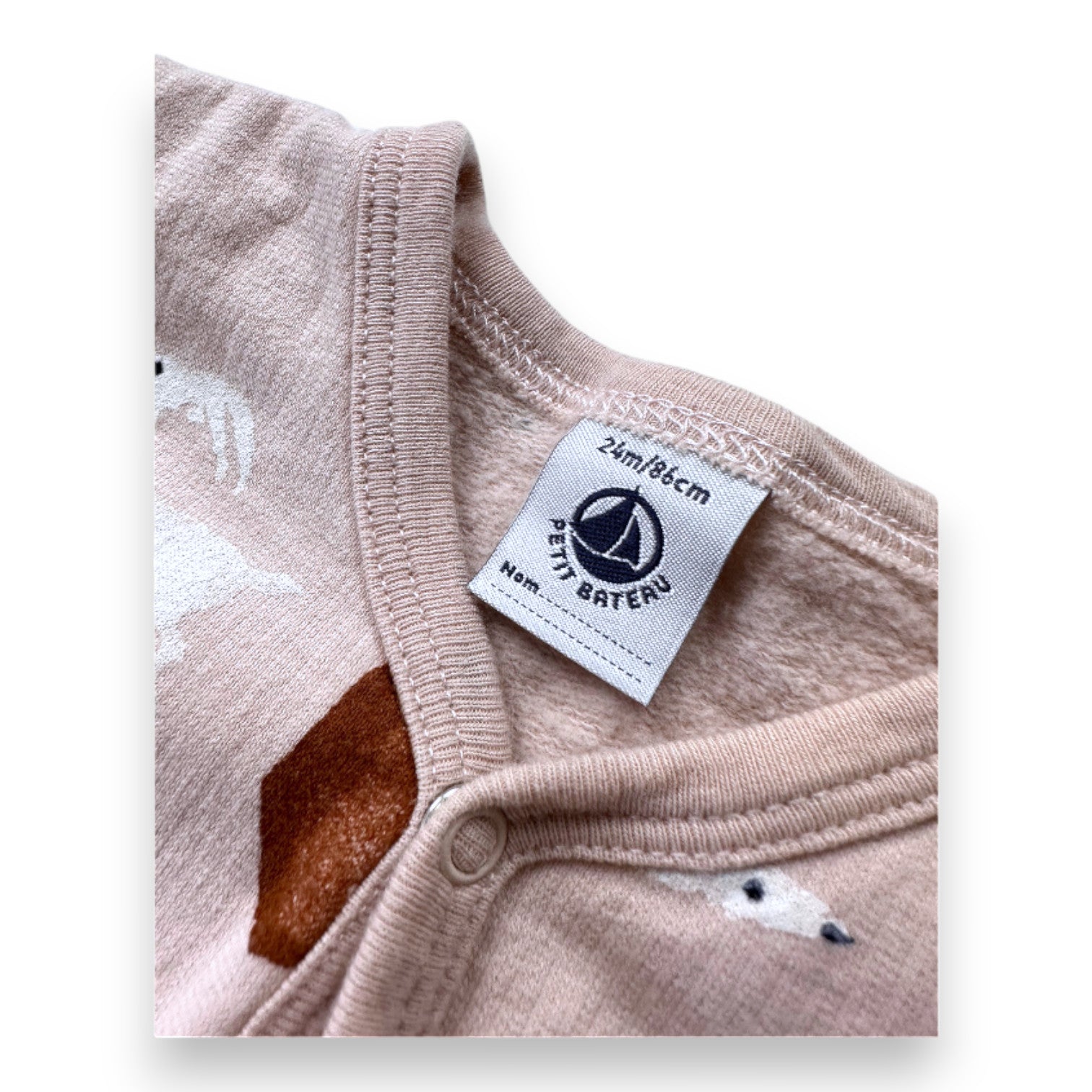 PETIT BATEAU - Pyjama rose avec chevres imprimés - 2 ans