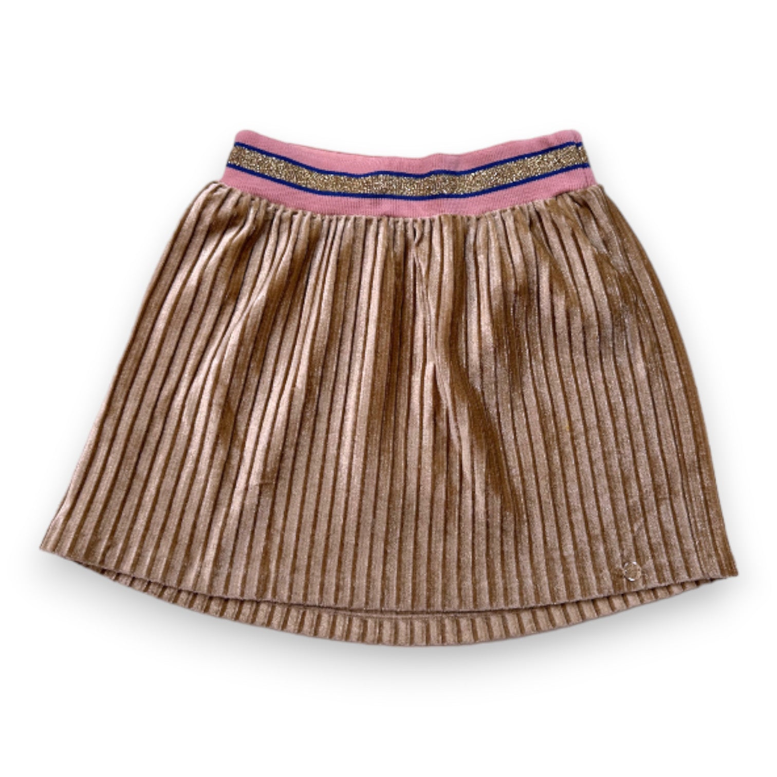 IKKS - Jupe dorée et ceinture rose et bleue - 6 ans