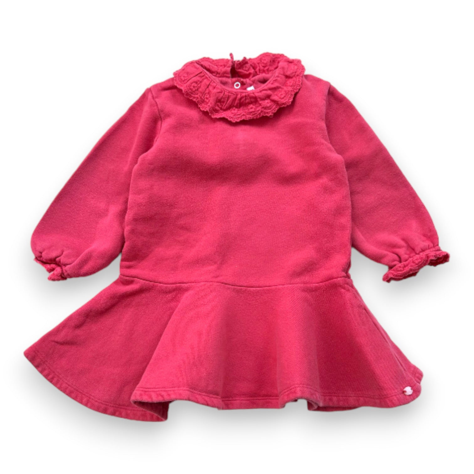 TARTINE & CHOCOLAT - Pull rose et col à volants - 2 ans