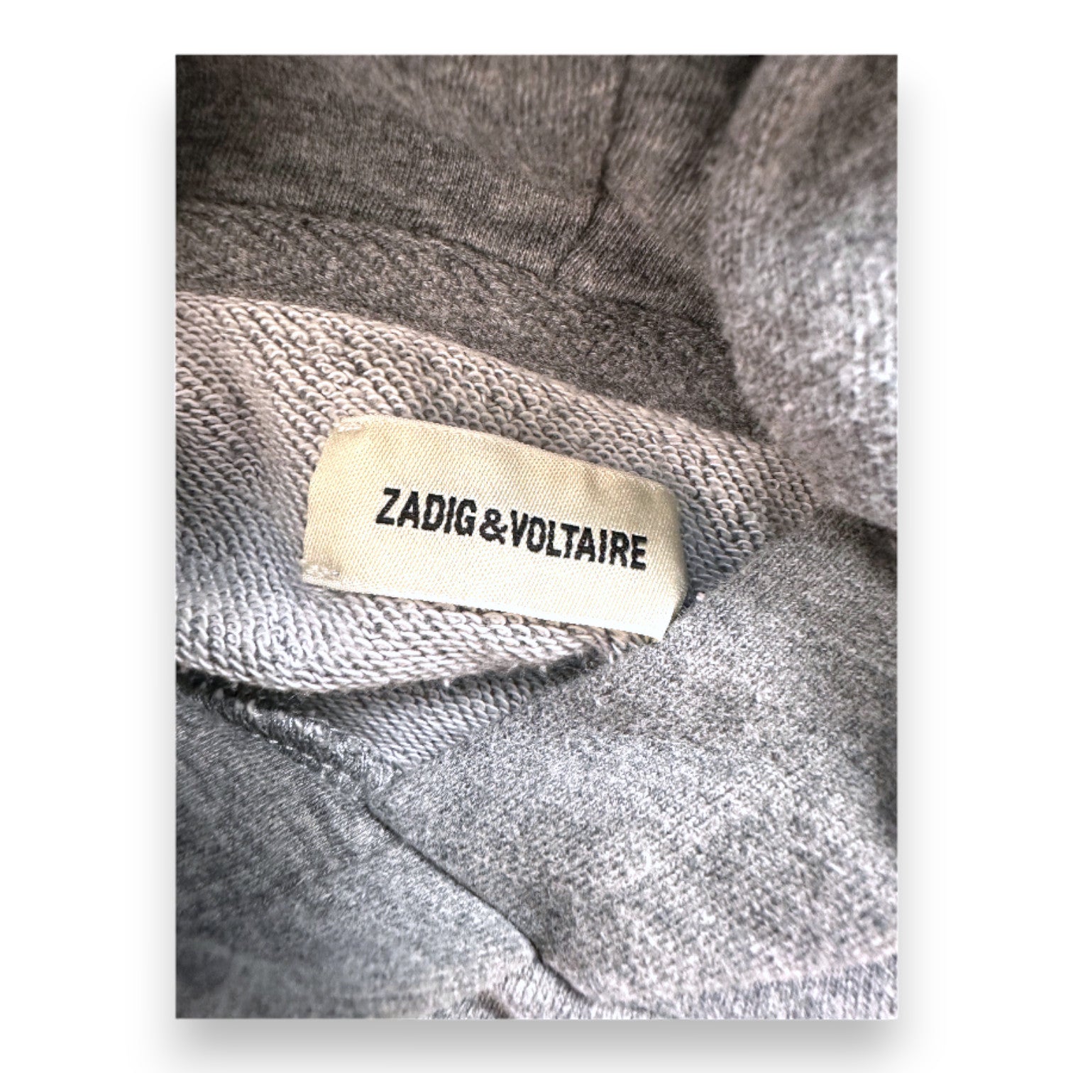 ZADIG & VOLTAIRE - Sweat à capuches gris avec imprimés - 10 ans