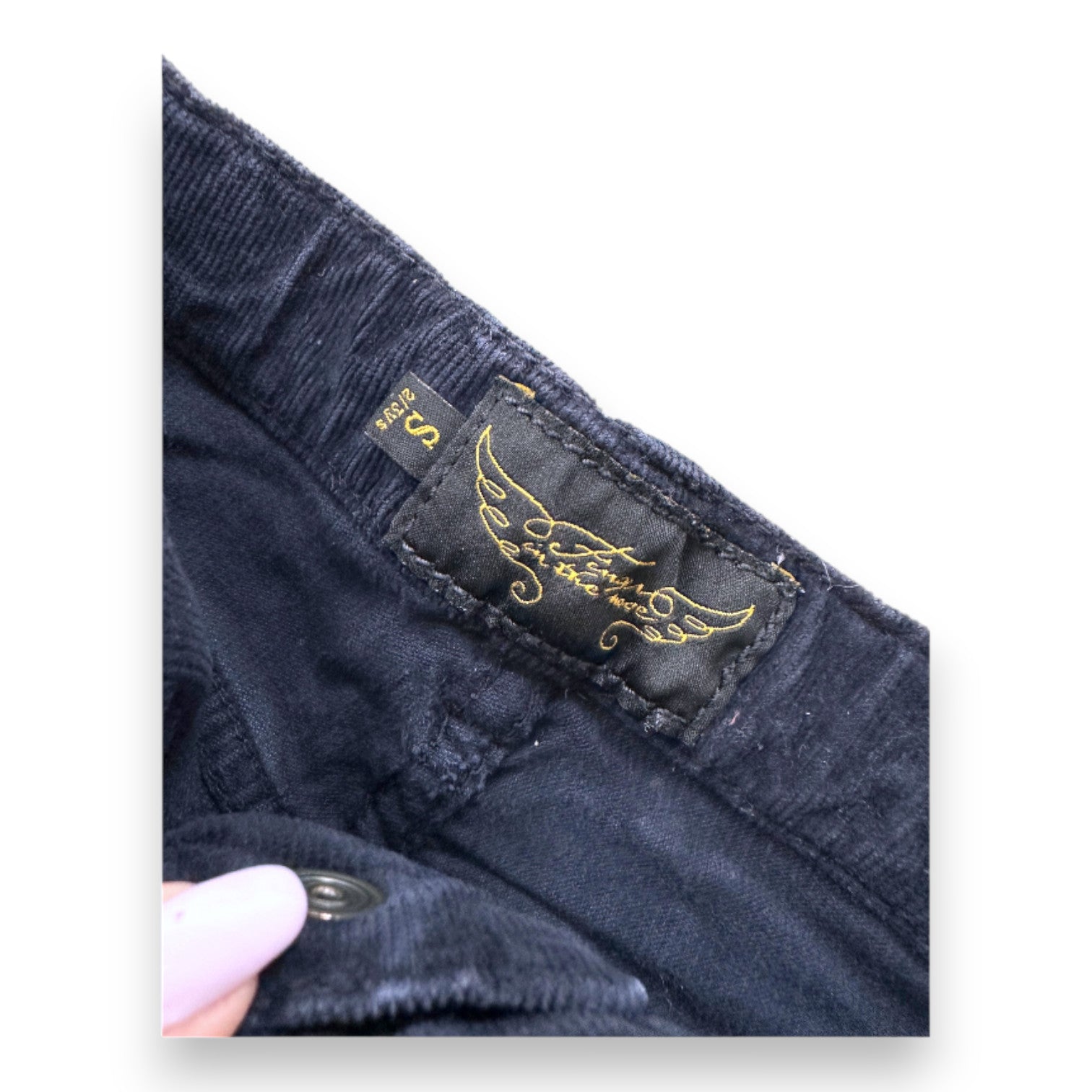 FINGER IN THE NOSE - Pantalon noir en velours - 2 ans