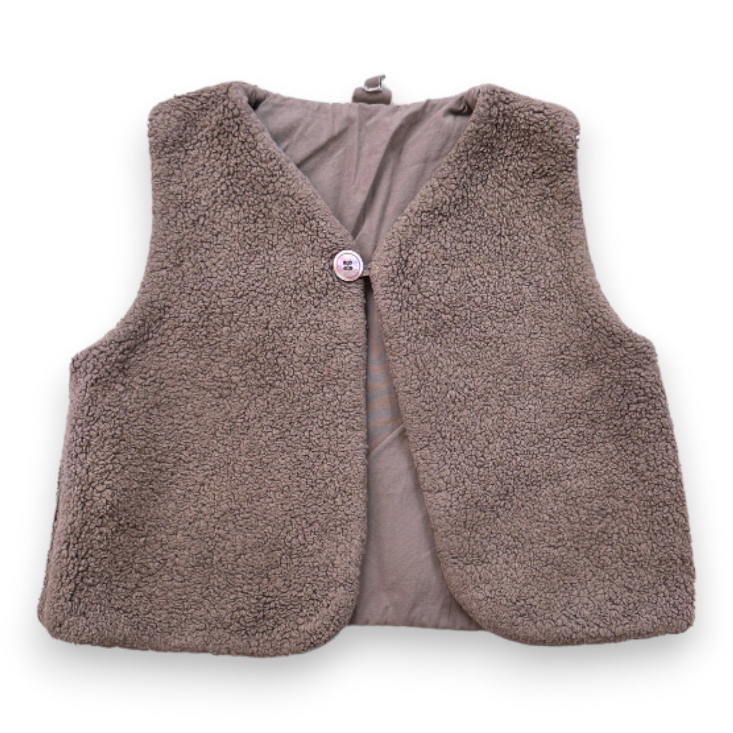 BONTON - Gilet sans manches marron effet mouton - 3 ans