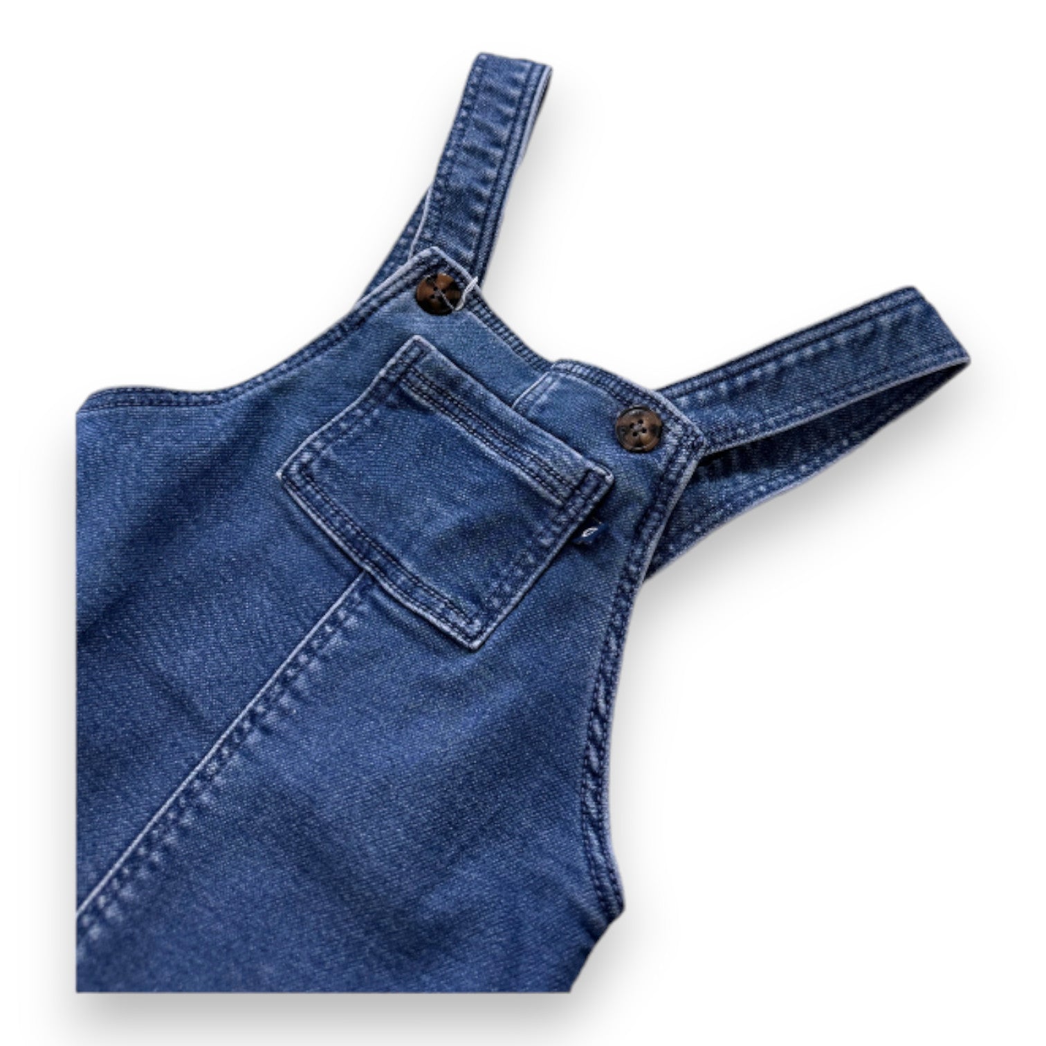 PETIT BATEAU - Salopette bleue en jean - 12 mois