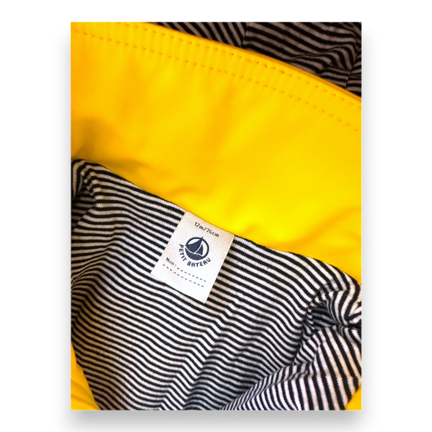 PETIT BATEAU - Ciré jaune - 12 mois