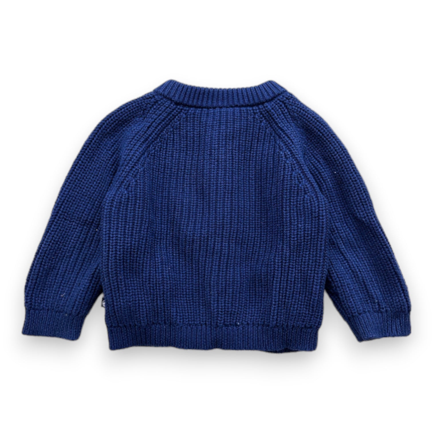 PETIT BATEAU - cardigan en maille bleu - 12 mois