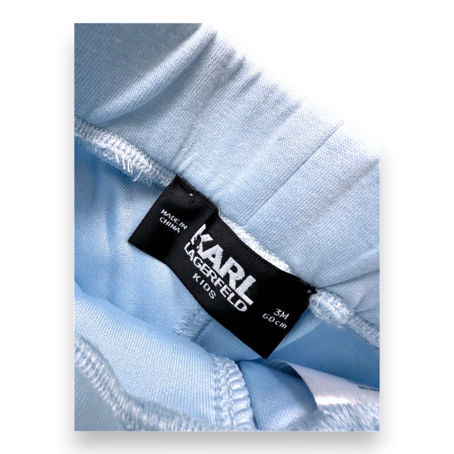 KARL LAGERFELD - Jogging bleu avec imprimé - 3 mois