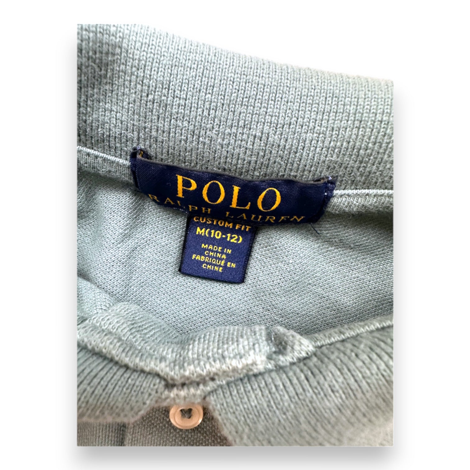 RALPH LAUREN - Polo vert à manches courtes - 10 ans