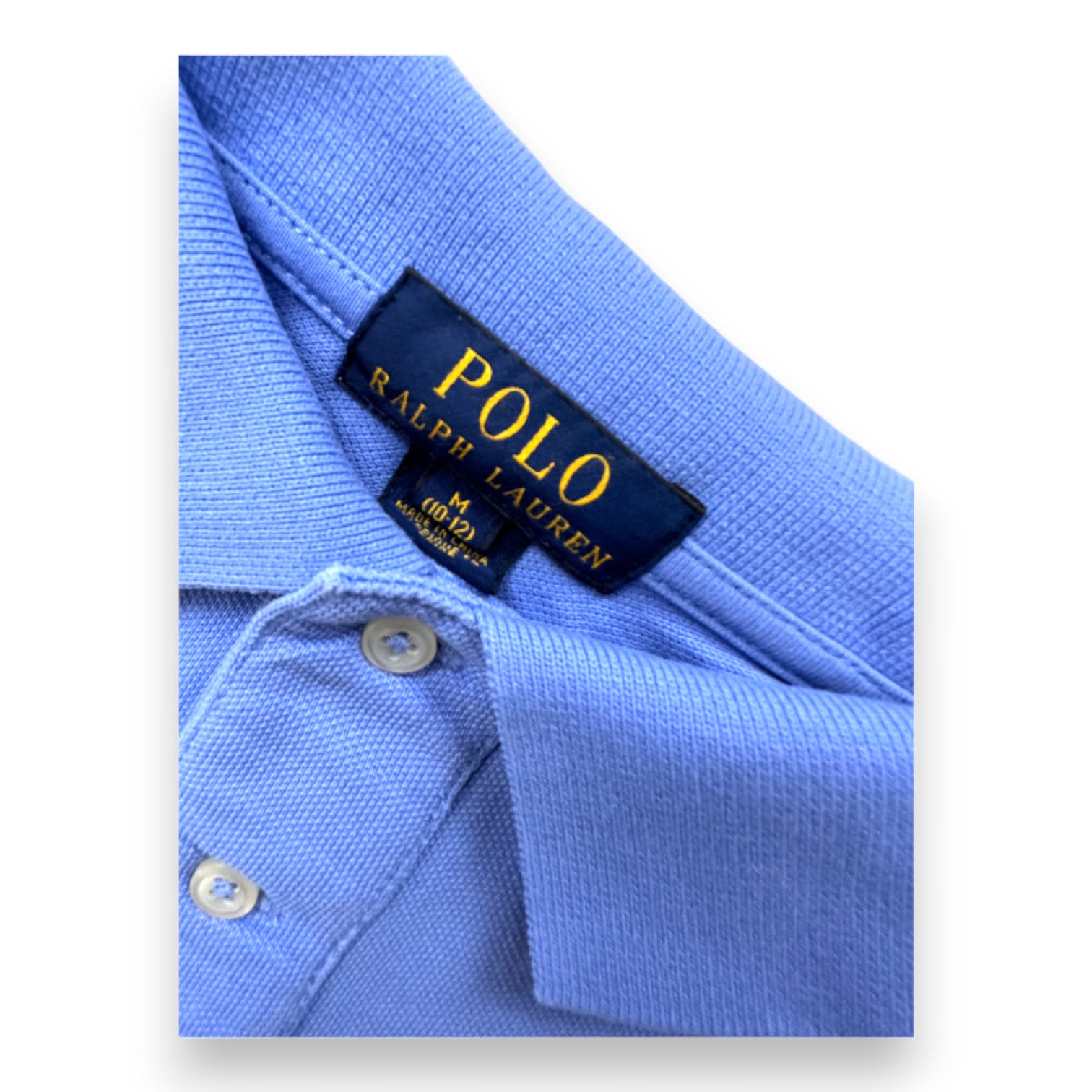 RALPH LAUREN - Polo à manches courtes bleu - 10 ans