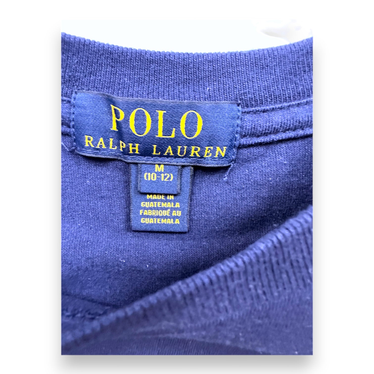 RALPH LAUREN - T-shirt bleu marine à manches courtes - 10 ans