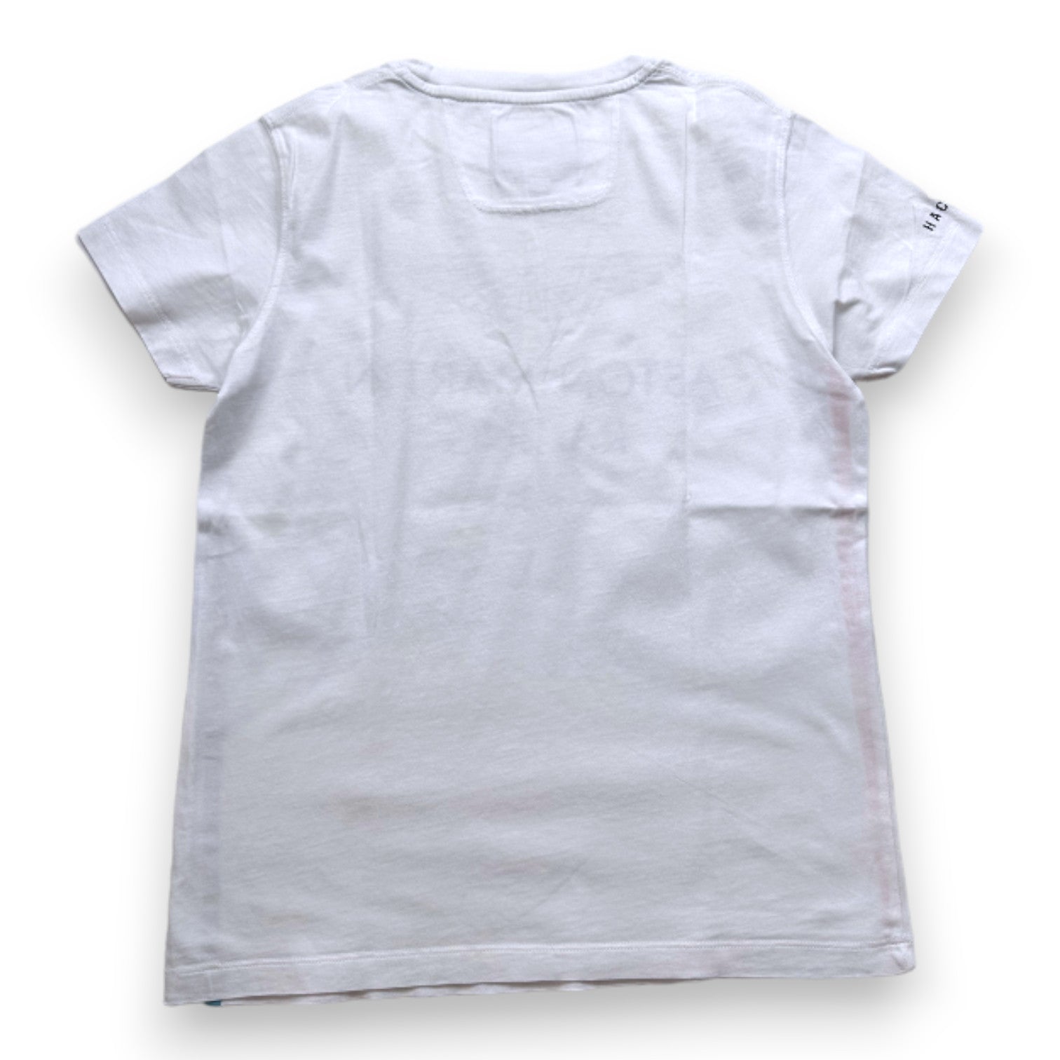 HACKETT - T-shirt à manches courtes blanc avec imprimés - 11 ans