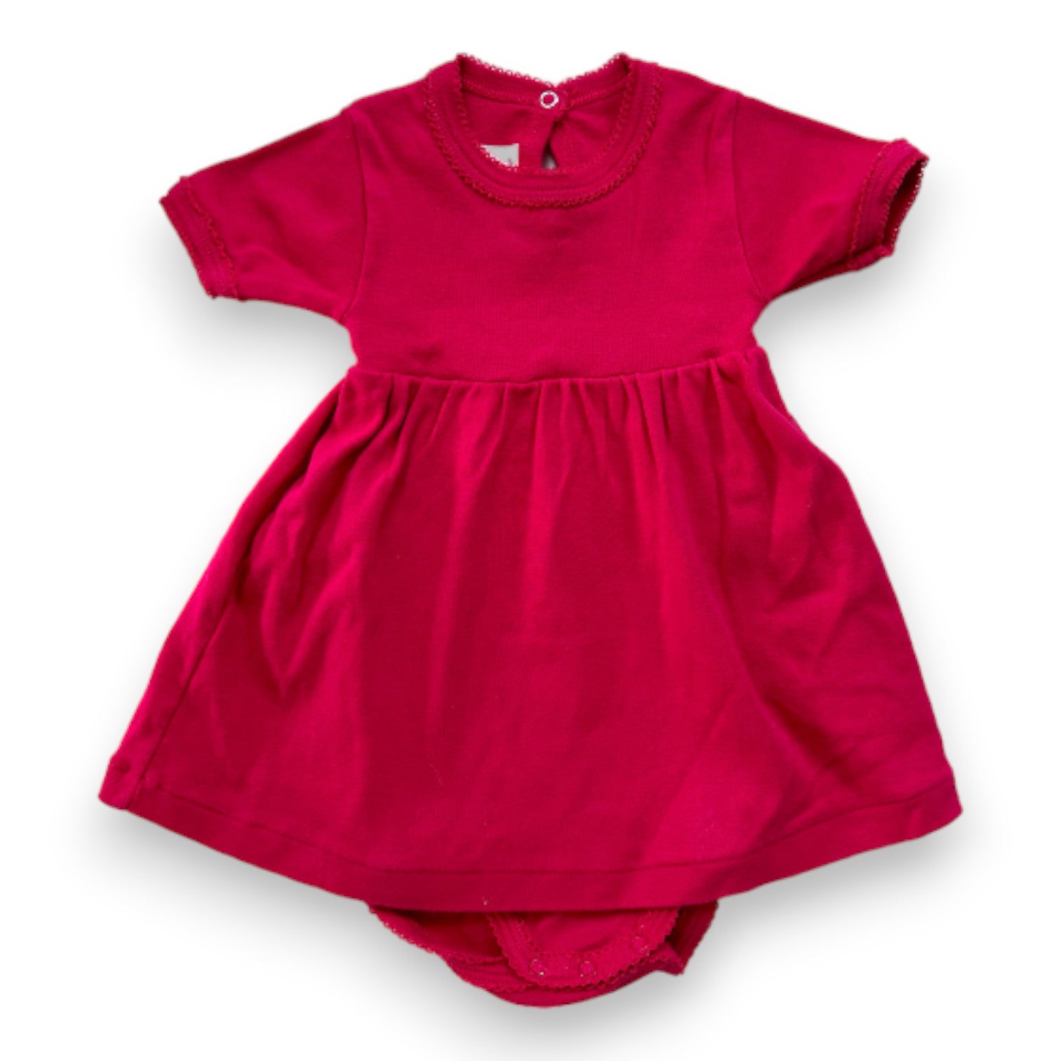 PETIT BATEAU - Robe body rose - 6 mois