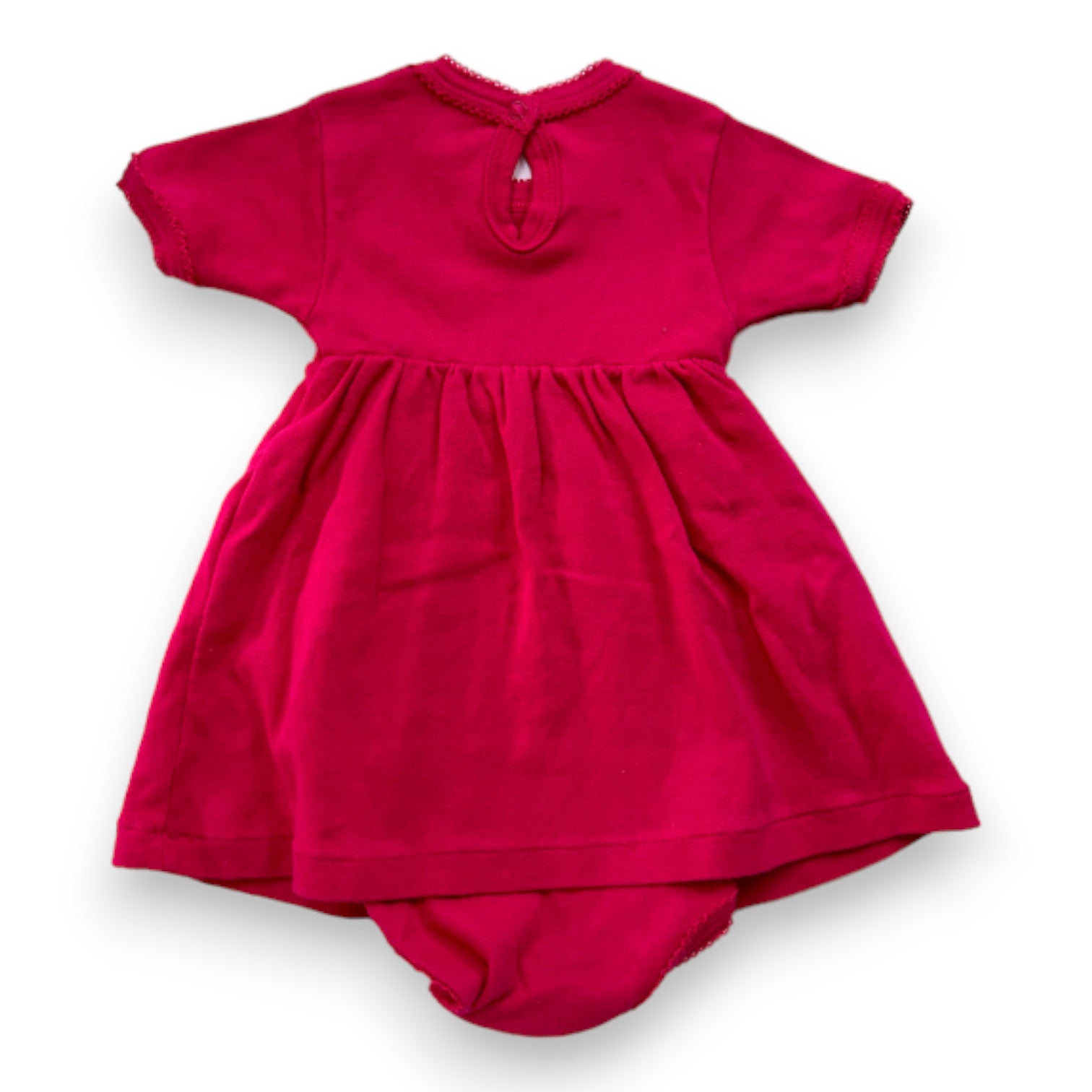 PETIT BATEAU - Robe body rose - 6 mois