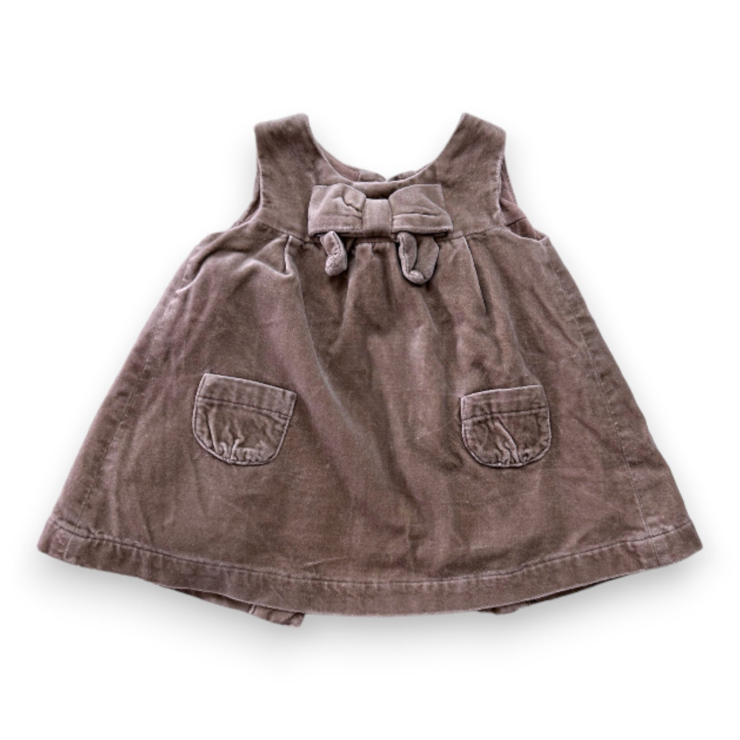 TARTINE & CHOCOLAT - Robe en velours marron - 3 mois