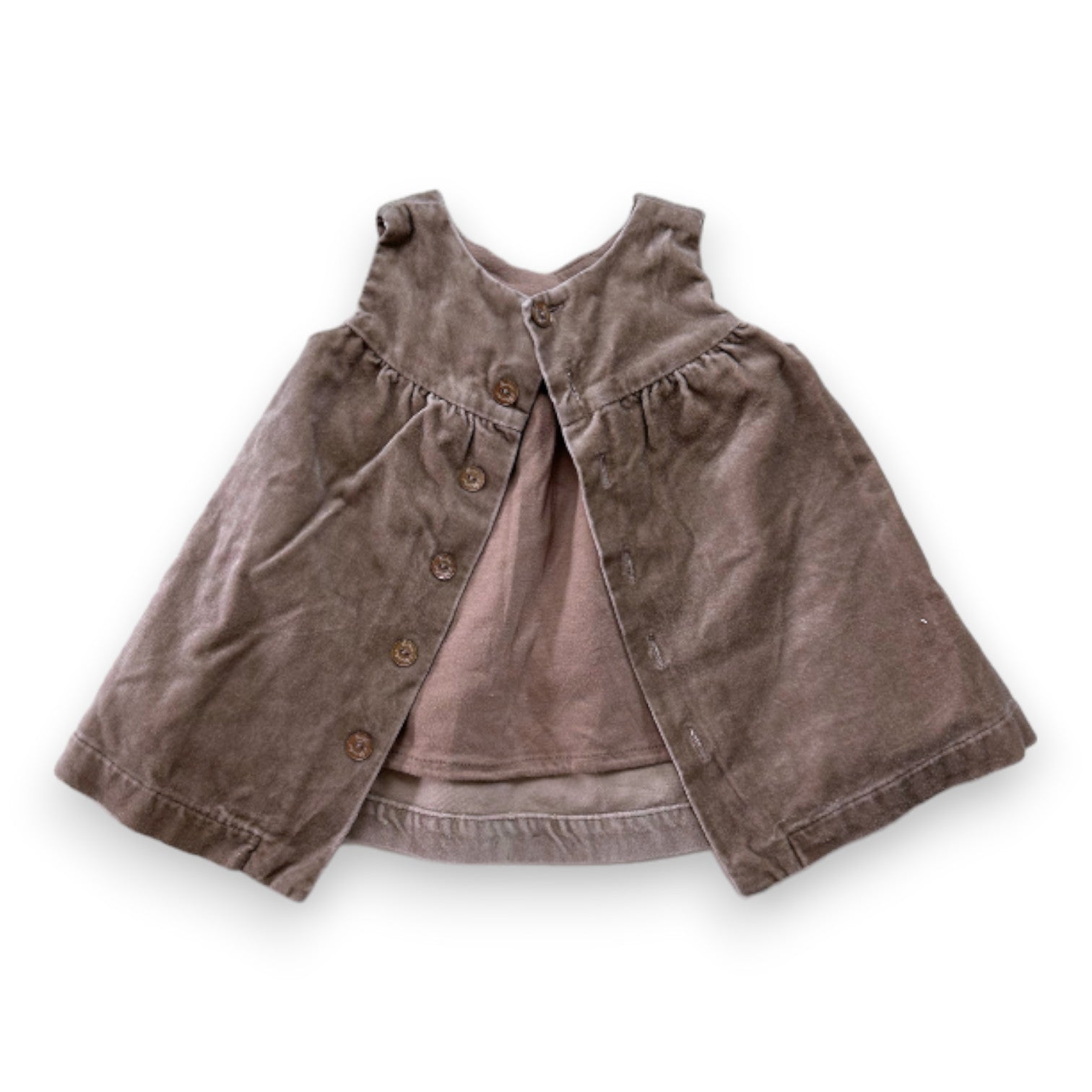 TARTINE & CHOCOLAT - Robe en velours marron - 3 mois